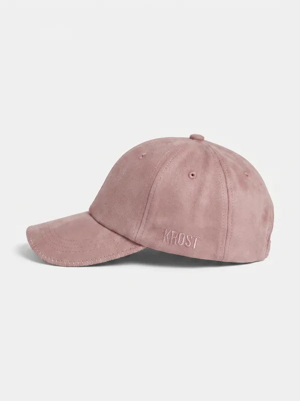 Faux Suede Blanket Stitch Cap - Mellow Rose made by KROST