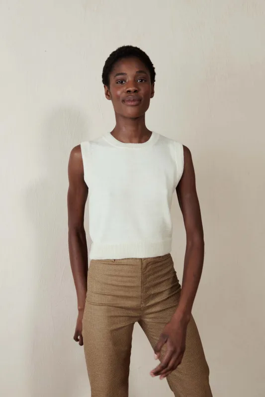 ALPACA SWEATER VEST | ecru | WAREHOUSE SALE sold by Maria Stanley