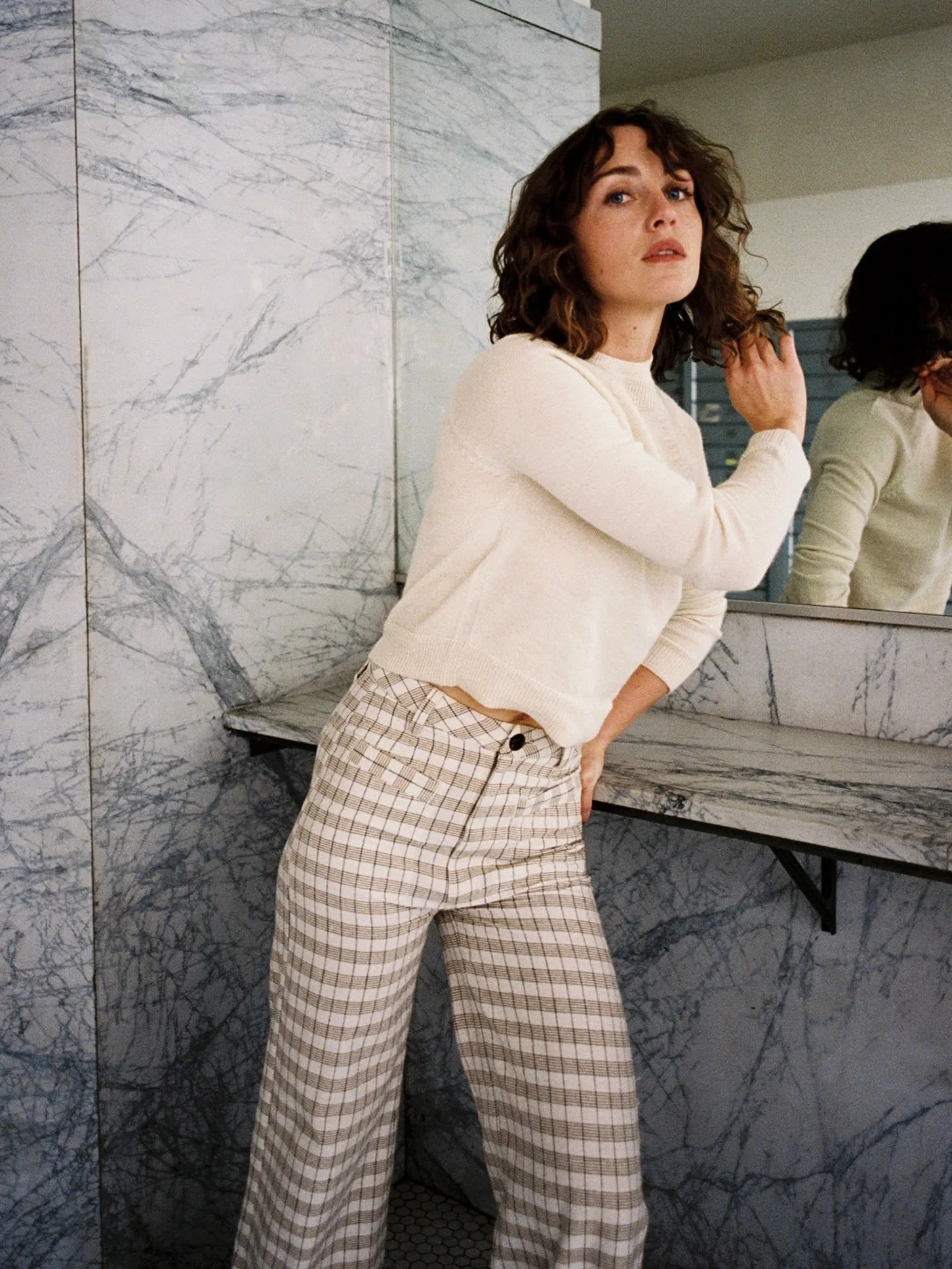 ALPACA TURTLENECK SWEATER | ecru | WAREHOUSE SALE sold by Maria Stanley product image thumbnail 3