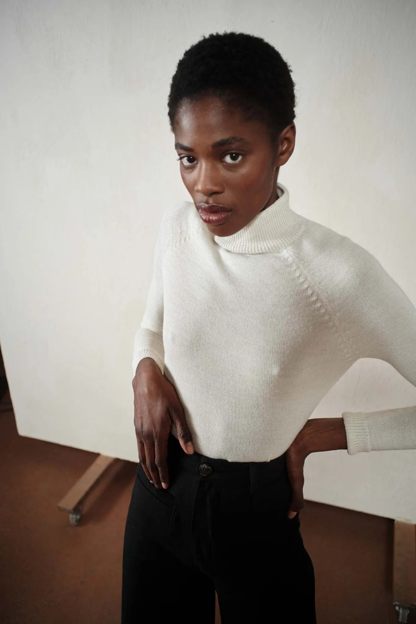 ALPACA TURTLENECK SWEATER | ecru | WAREHOUSE SALE sold by Maria Stanley