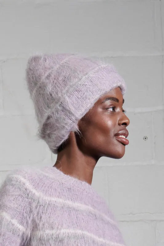 BEANIE | radish plaid sold by Maria Stanley