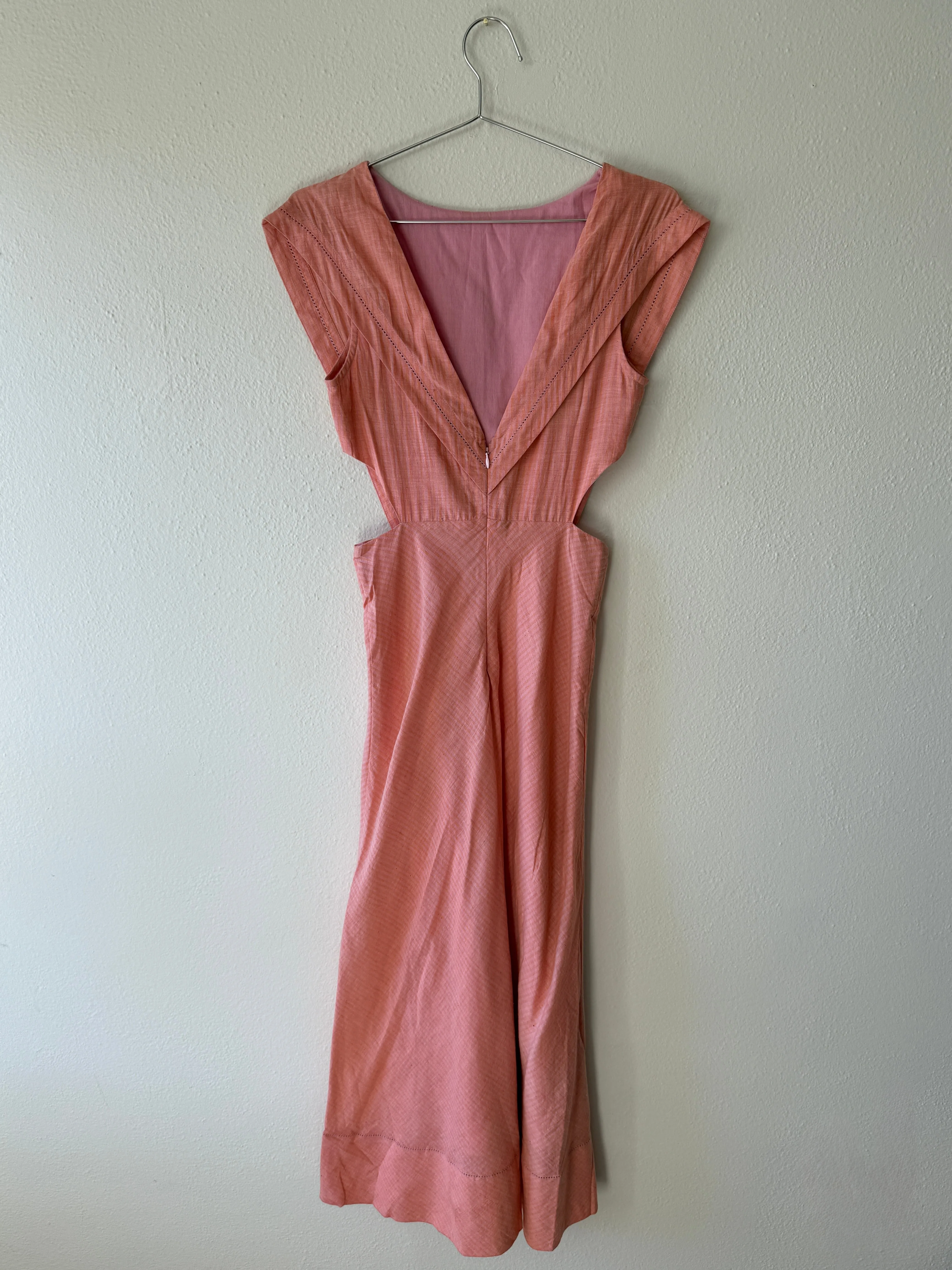 BELÉN DRESS | coral stripe | WAREHOUSE SALE sold by Maria Stanley product image thumbnail 2