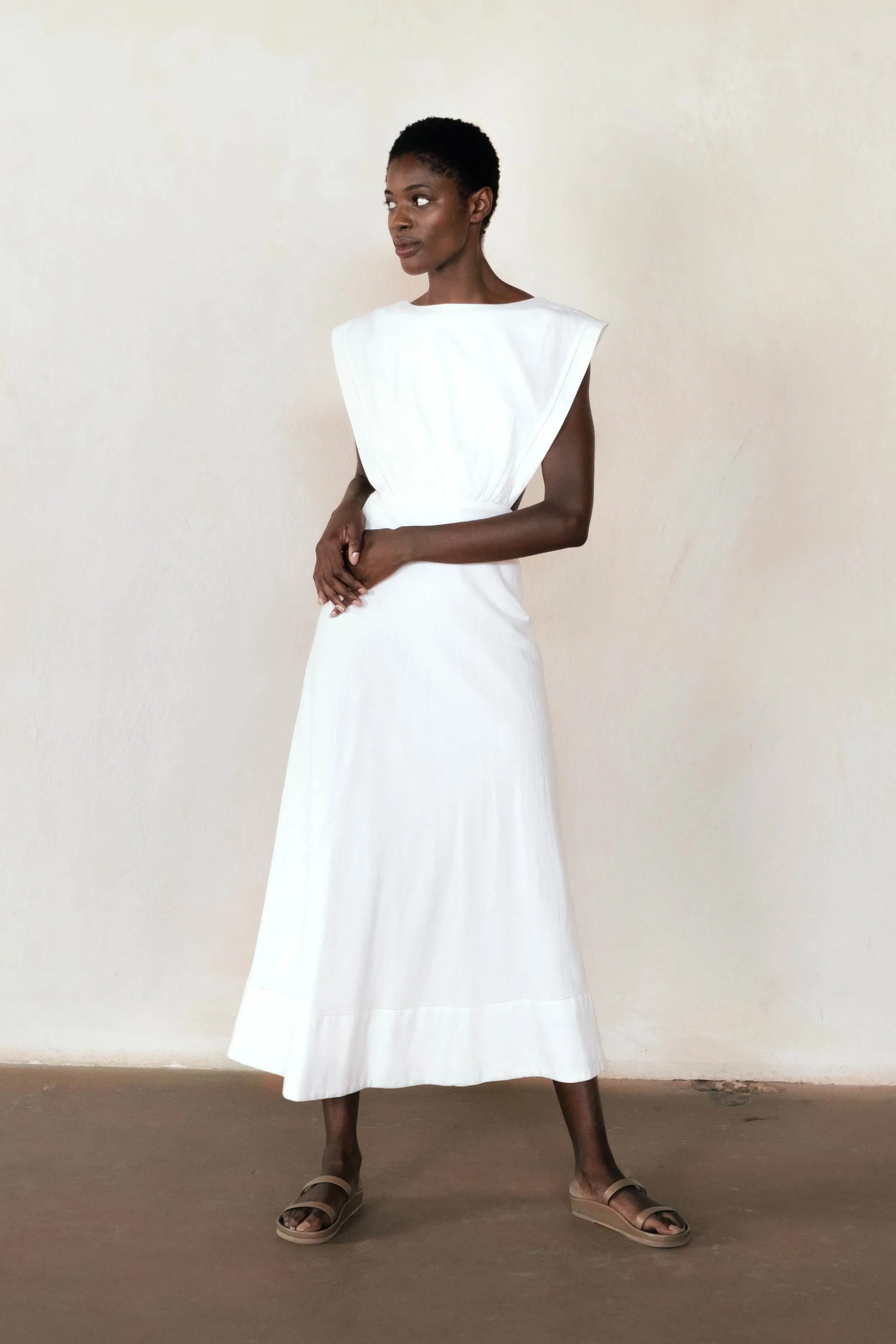 BELÉN DRESS | coral stripe | WAREHOUSE SALE sold by Maria Stanley product image thumbnail 4