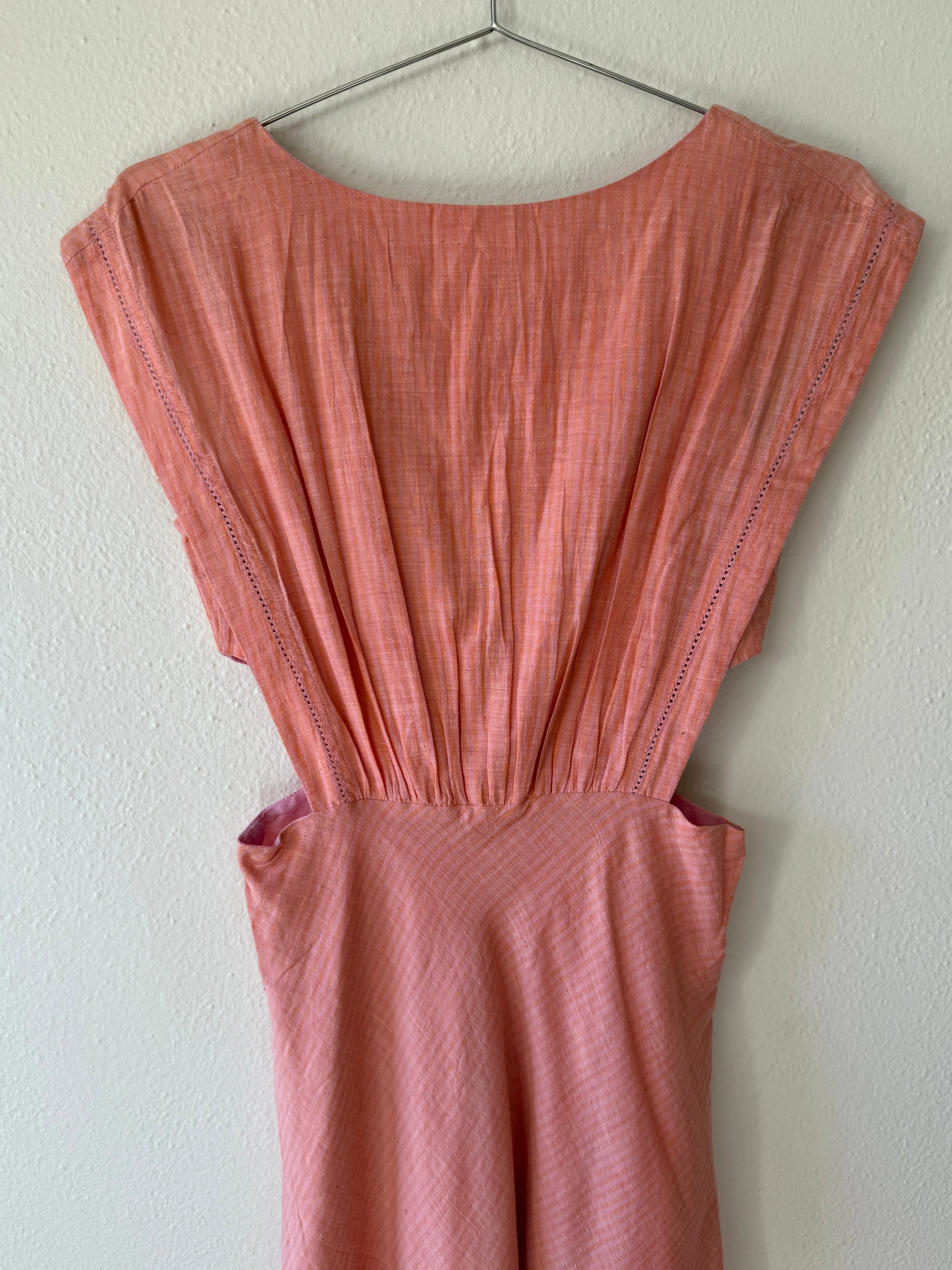BELÉN DRESS | coral stripe | WAREHOUSE SALE sold by Maria Stanley product image thumbnail 3