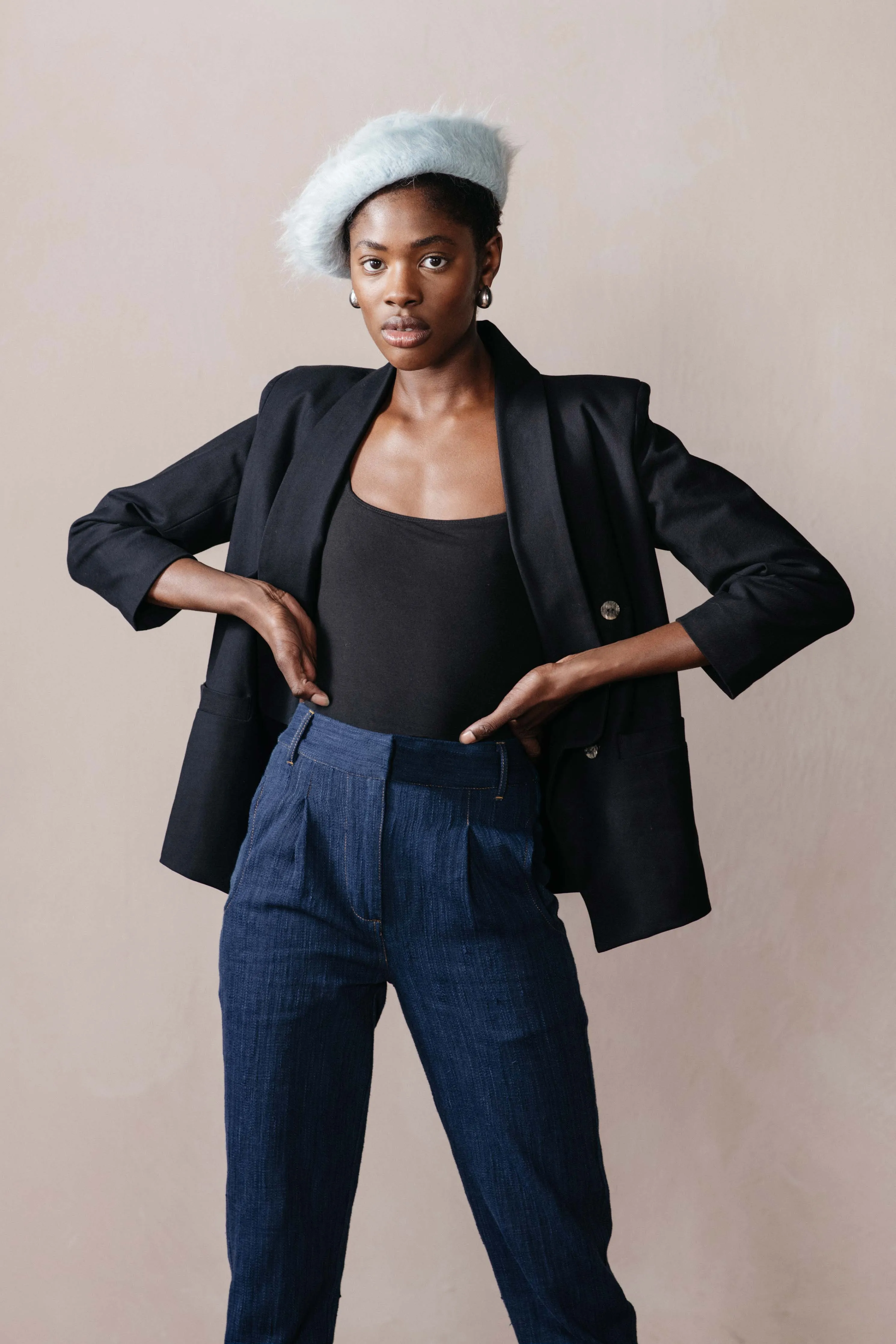 BRUSHED BERET | indigo | earth dyed sold by Maria Stanley product image thumbnail 4