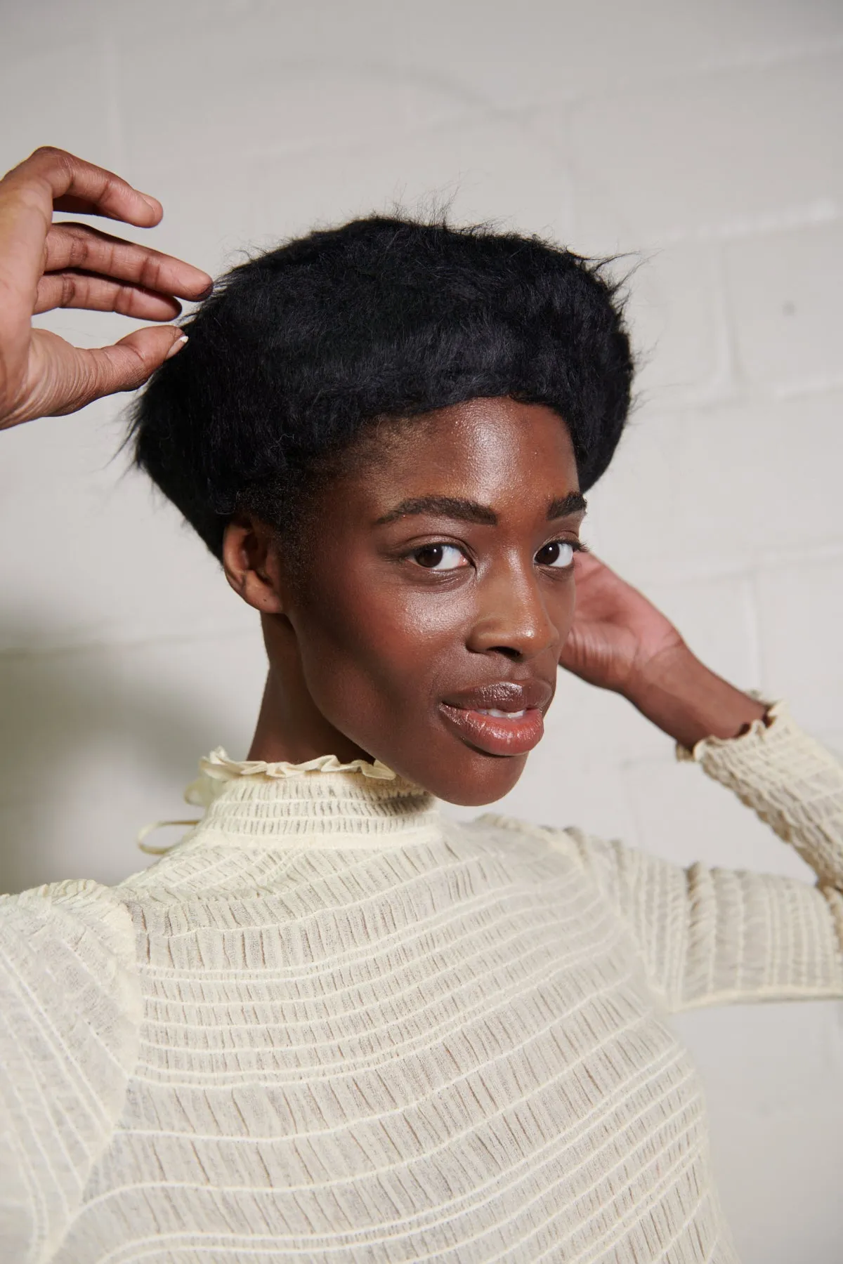 BRUSHED BERET | noir sold by Maria Stanley