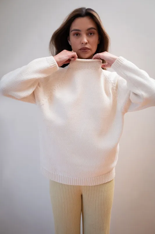 CHUNKY OVERSIZED JUMPER | ecru sold by Maria Stanley