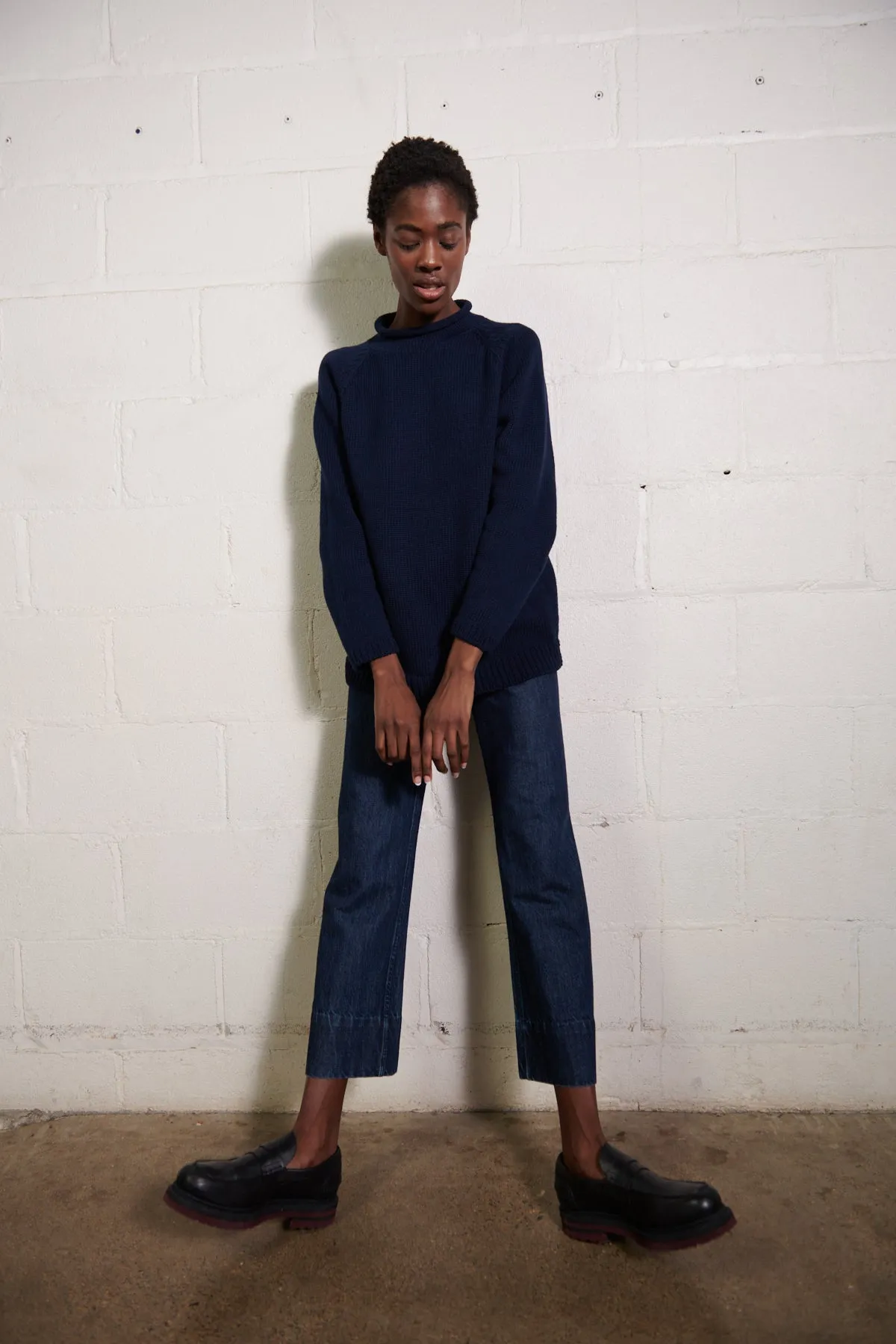 CHUNKY OVERSIZED JUMPER | navy | organic sold by Maria Stanley product image thumbnail 5