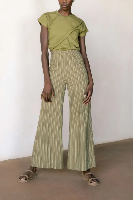 COOK TROUSER | herb stripe | WAREHOUSE SALE sold by Maria Stanley