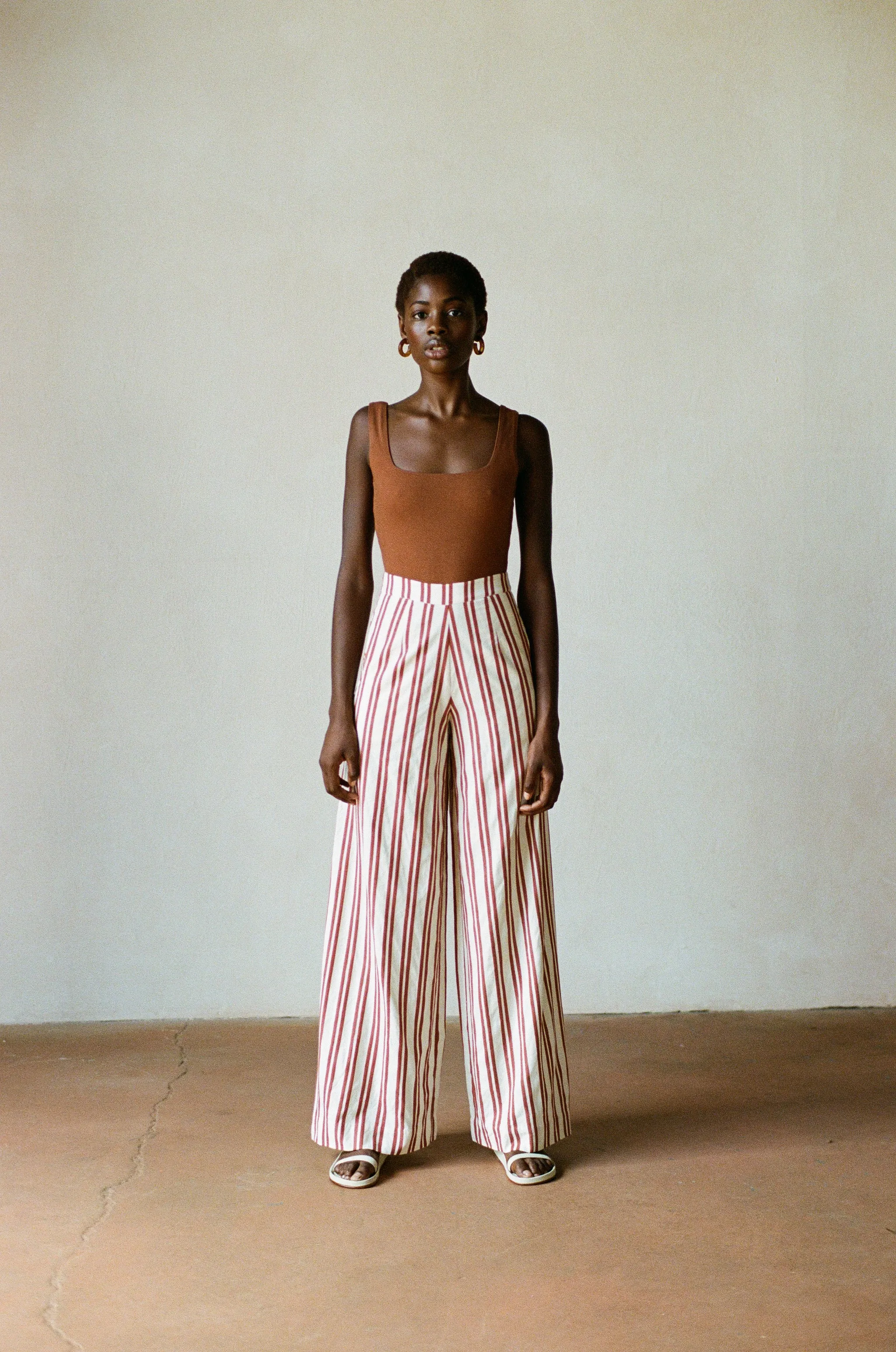 COOK TROUSER | stripe | WAREHOUSE SALE sold by Maria Stanley