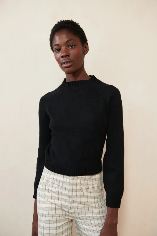 COTTON RYAN PULLOVER | noir | organic made by Maria Stanley