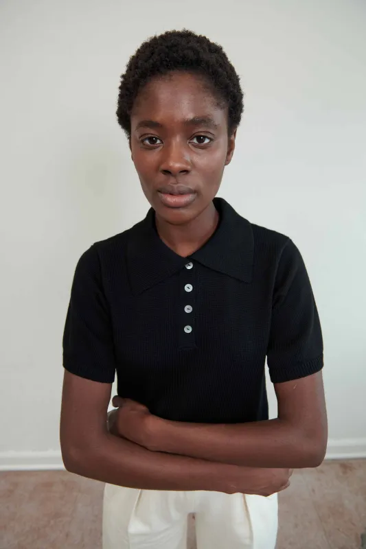 ERIK POLO | noir | organic sold by Maria Stanley