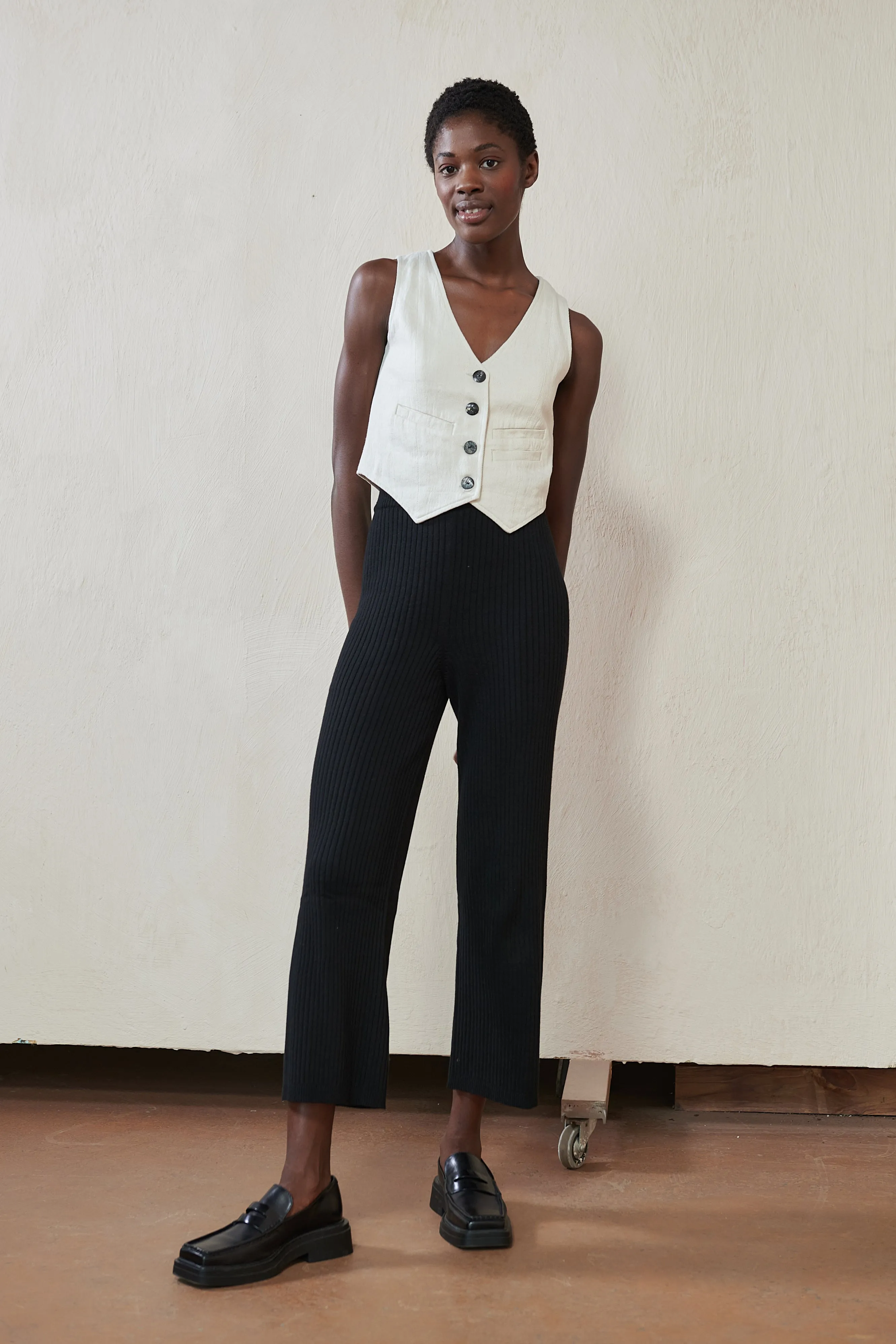 FARRA VEST | bone denim | WAREHOUSE SALE sold by Maria Stanley product image thumbnail 4