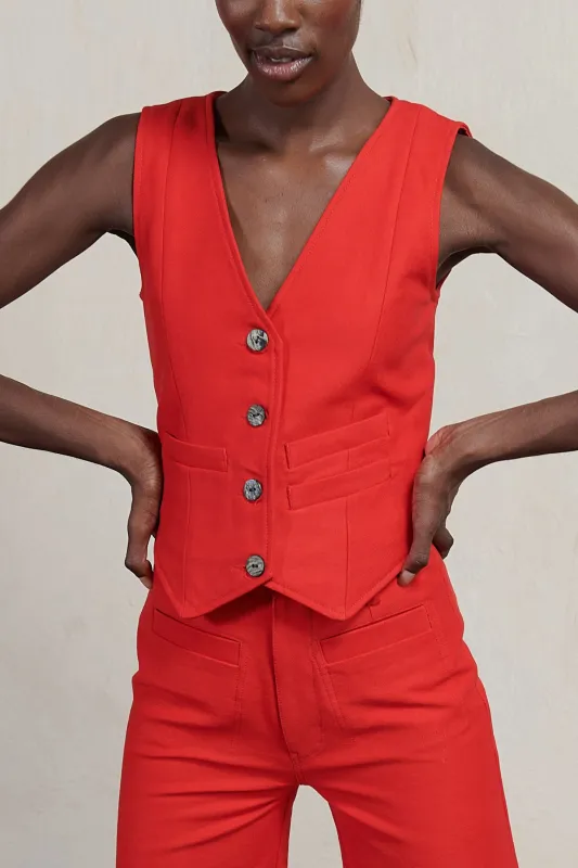 FARRA VEST | piquillo | organic sold by Maria Stanley