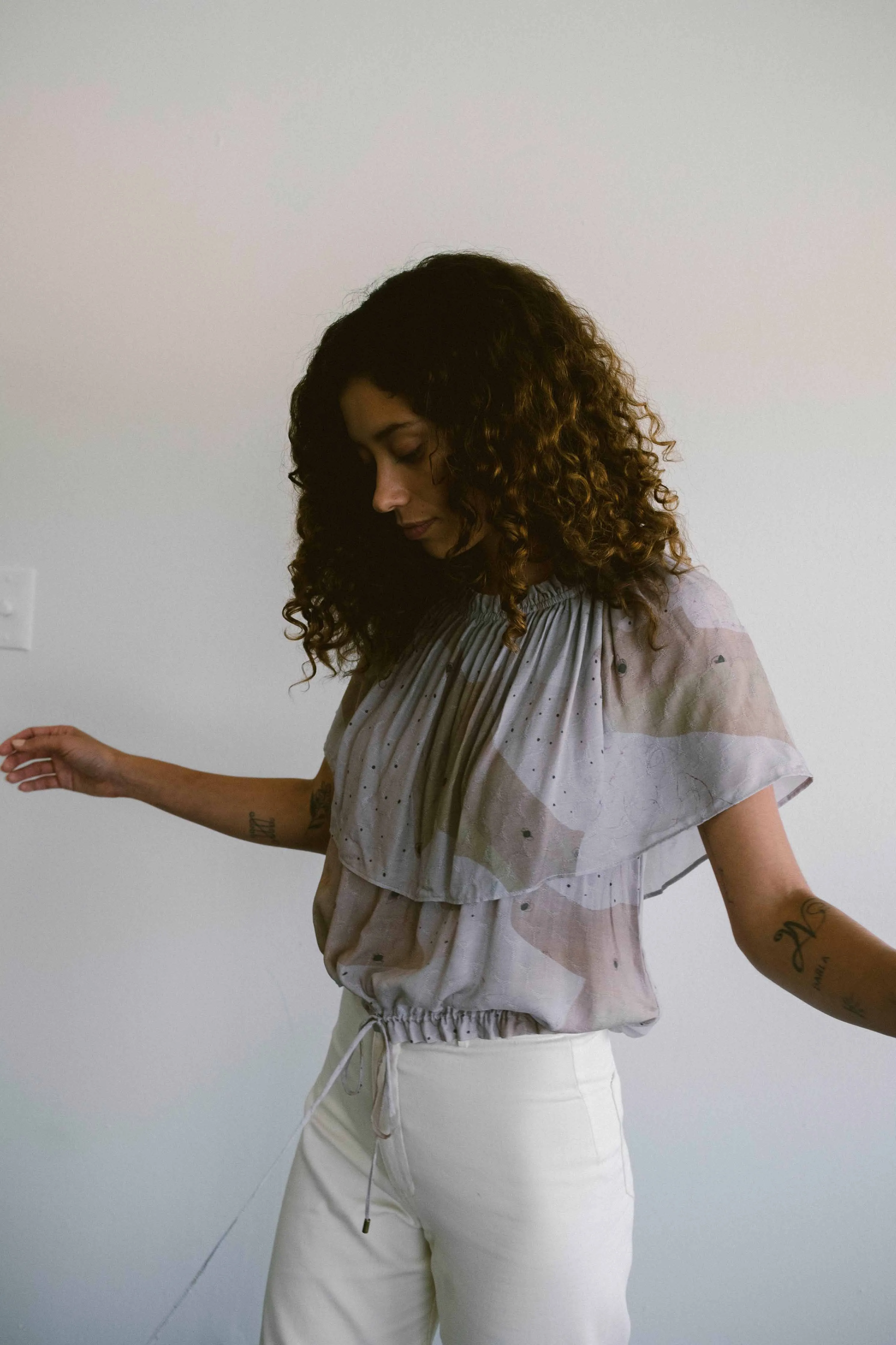 JOANA BLOUSE | watercolor | WAREHOUSE SALE sold by Maria Stanley product image thumbnail 2