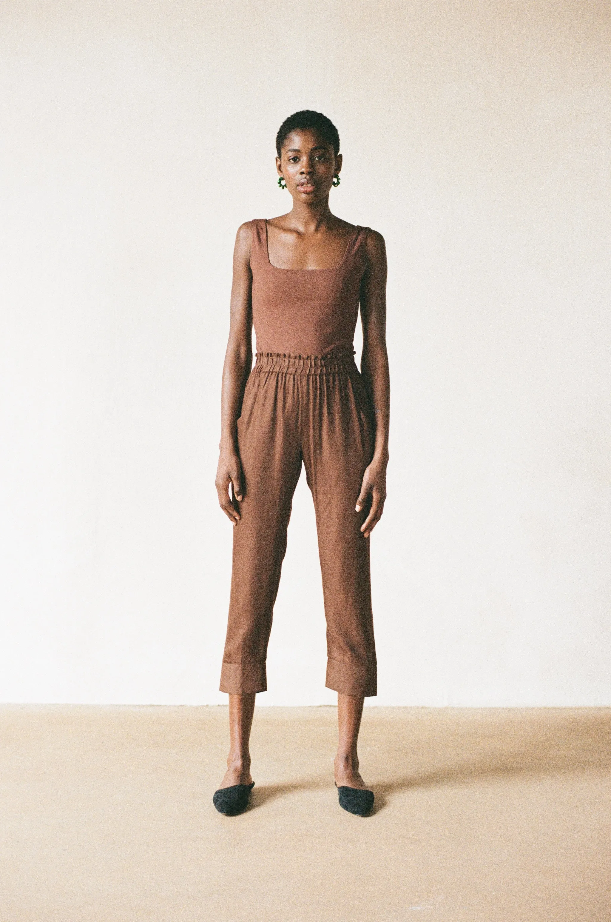 KHELLER TROUSER | clove | WAREHOUSE SALE sold by Maria Stanley