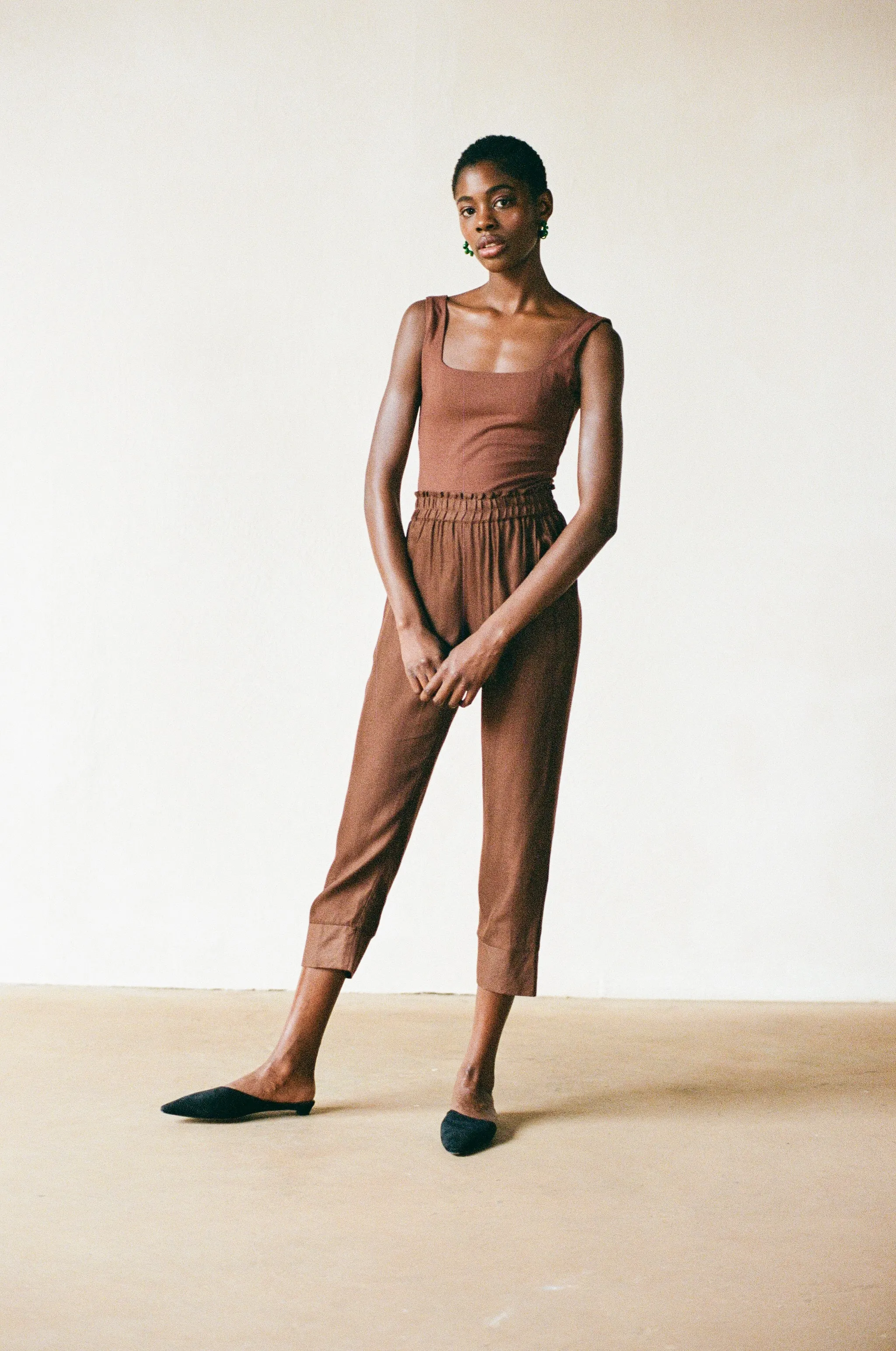 KHELLER TROUSER | clove | WAREHOUSE SALE sold by Maria Stanley product image thumbnail 4