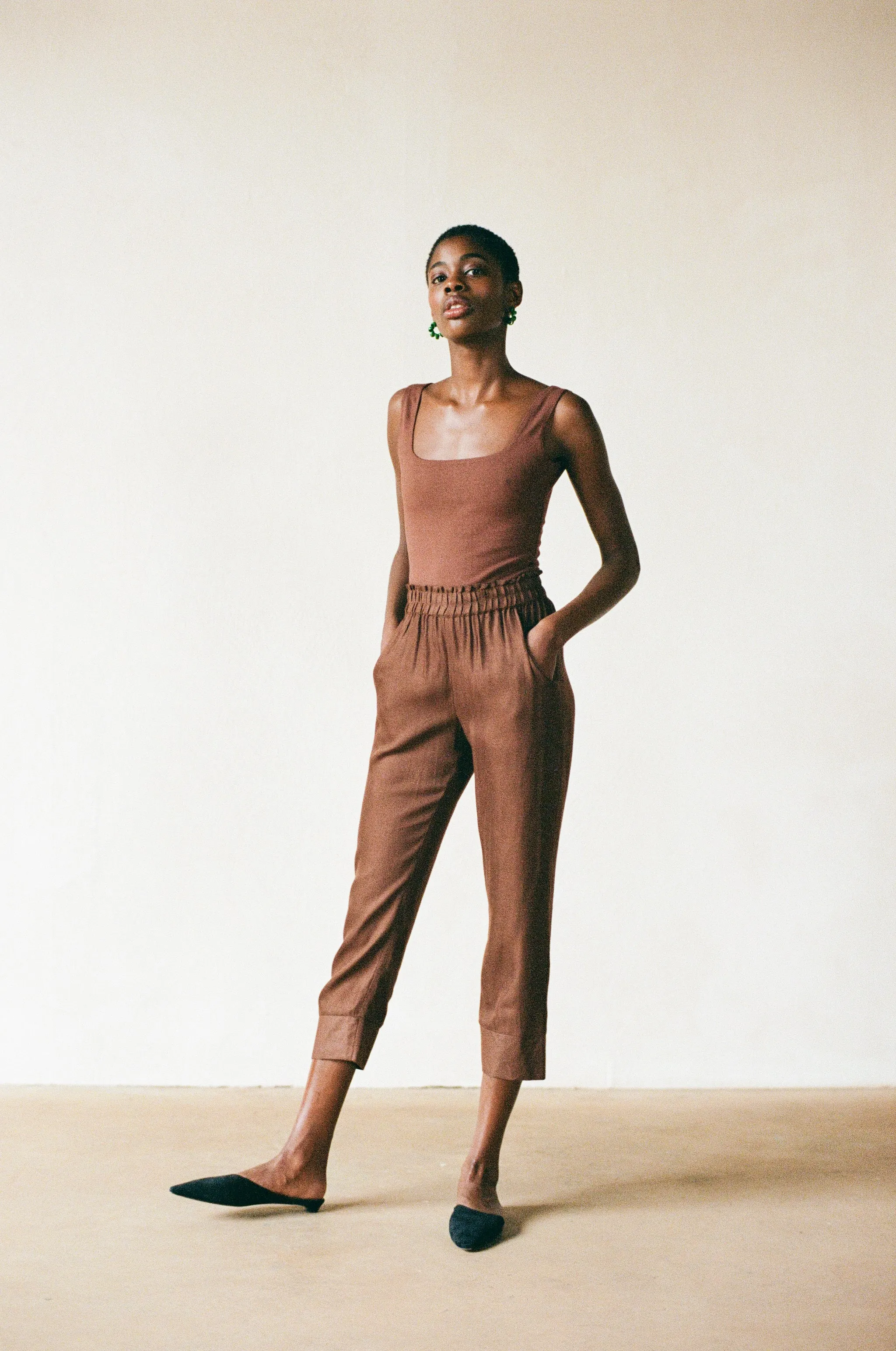 KHELLER TROUSER | clove | WAREHOUSE SALE sold by Maria Stanley product image thumbnail 3