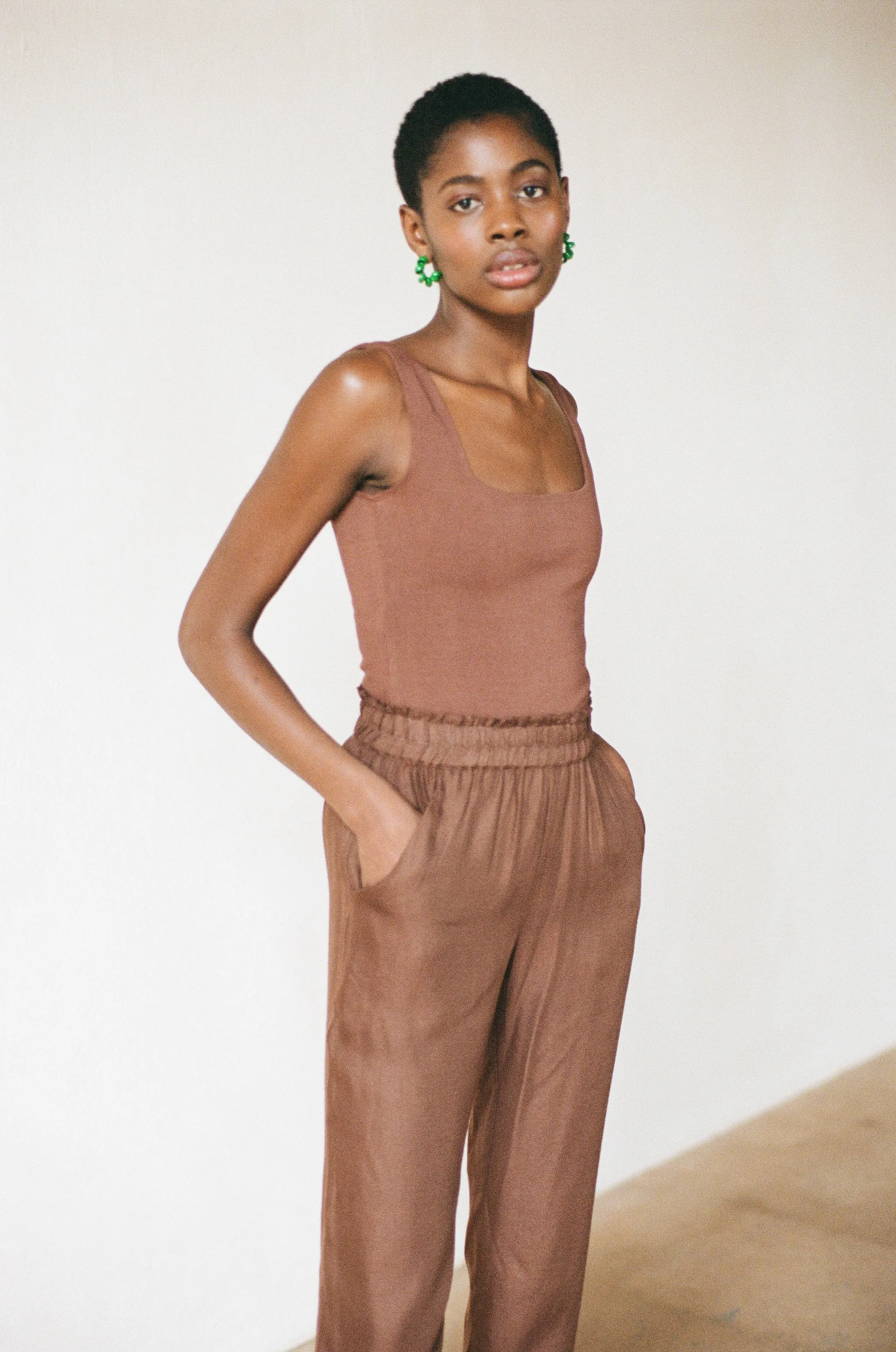 KHELLER TROUSER | clove | WAREHOUSE SALE sold by Maria Stanley product image thumbnail 2