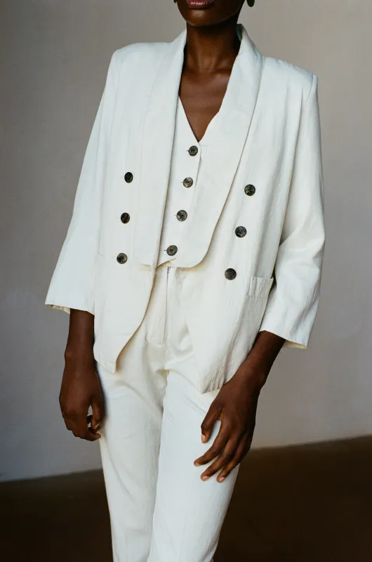 MAXIMO BLAZER | bone | WAREHOUSE SALE sold by Maria Stanley