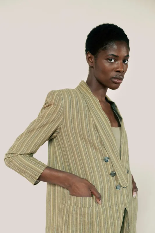 MAXIMO BLAZER | herb stripe | WAREHOUSE SALE sold by Maria Stanley
