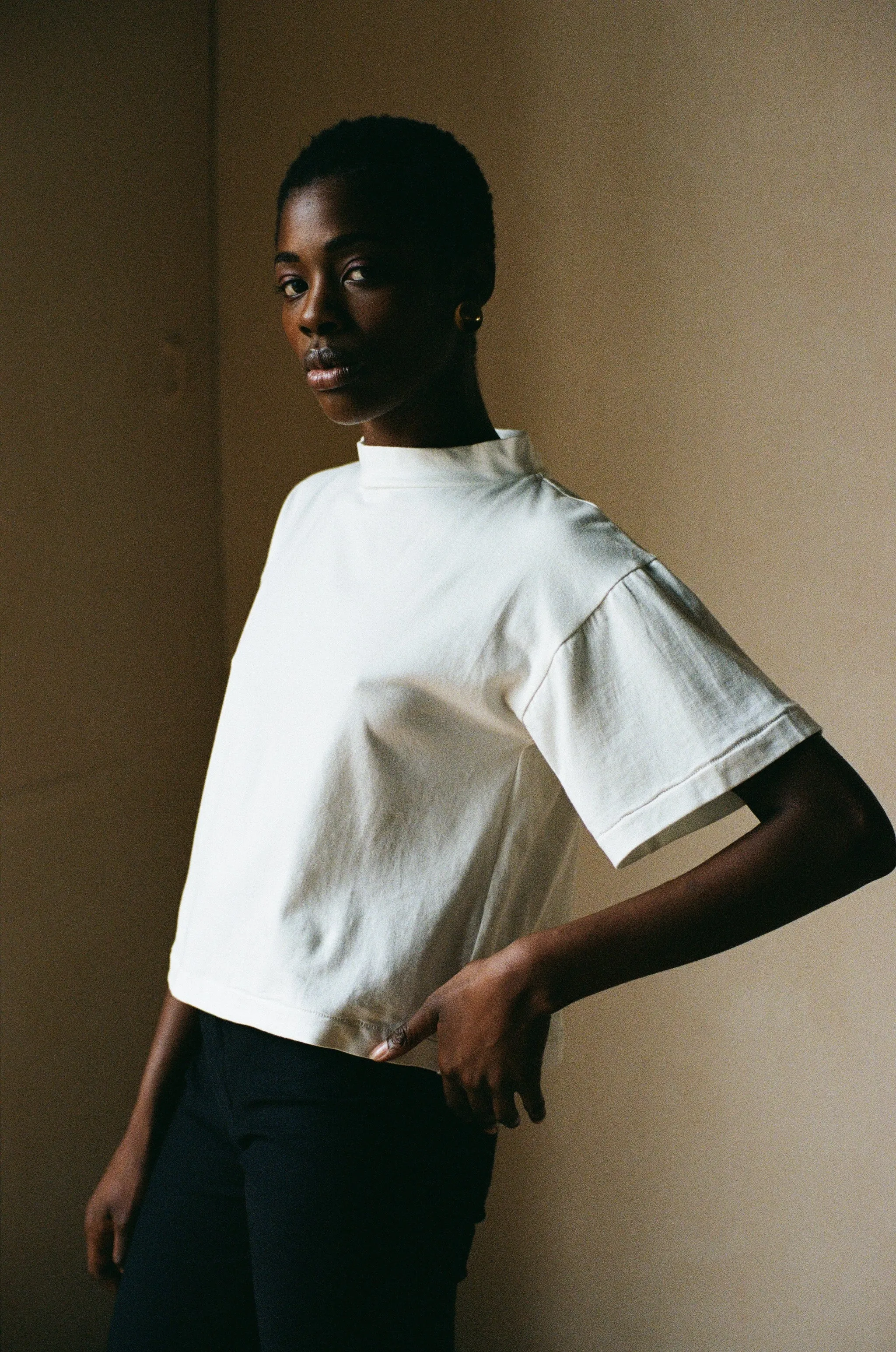 MOCKNECK TEE | bone | WAREHOUSE SALE sold by Maria Stanley product image thumbnail 4