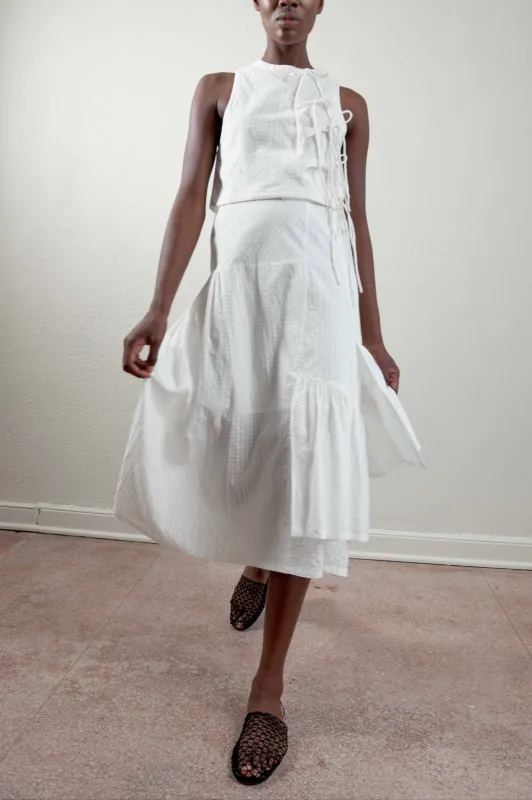 RUIE SKIRT | salt gingham | organic sold by Maria Stanley