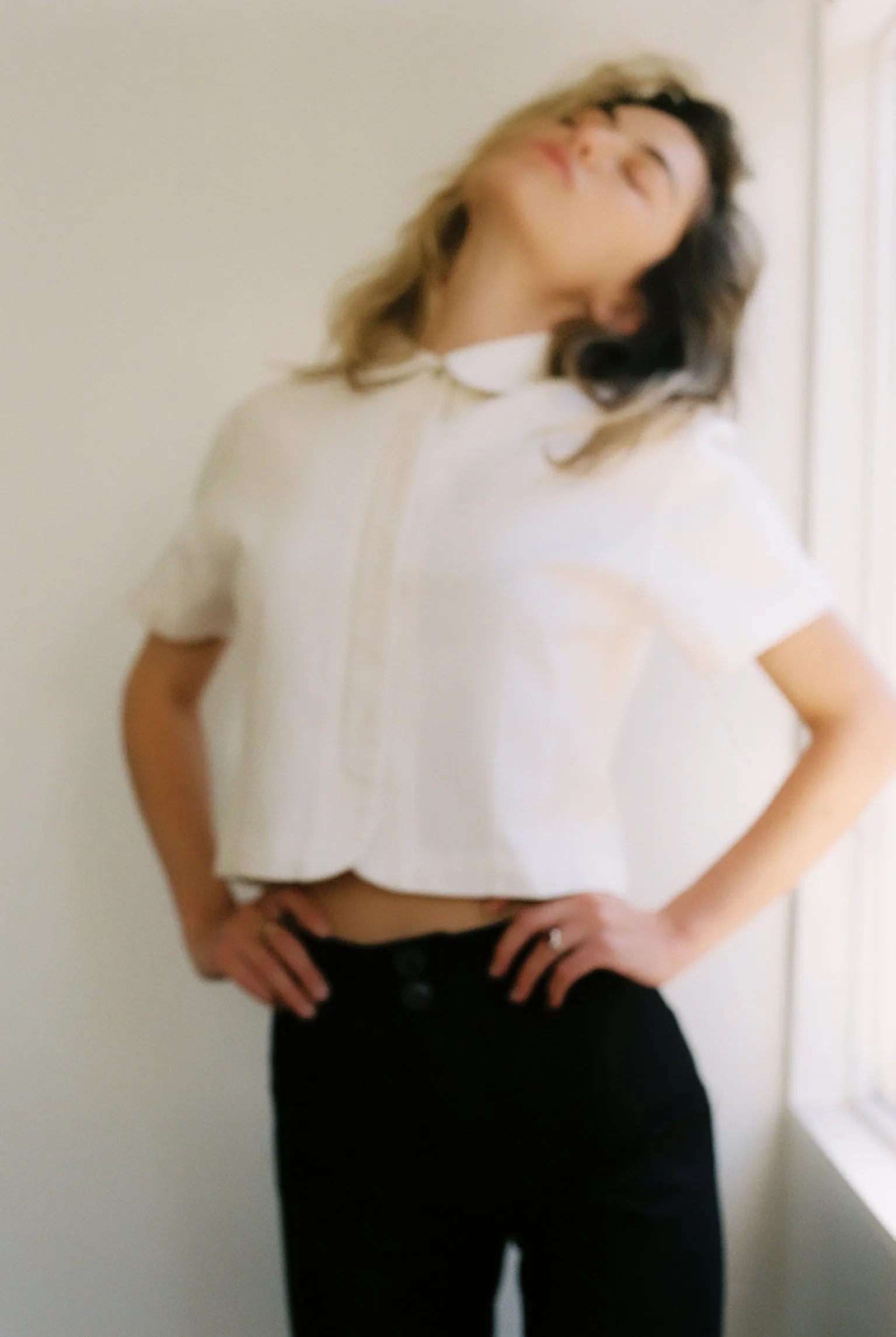 SEBASTIAN TOP | bone denim | organic + undyed sold by Maria Stanley product image thumbnail 3