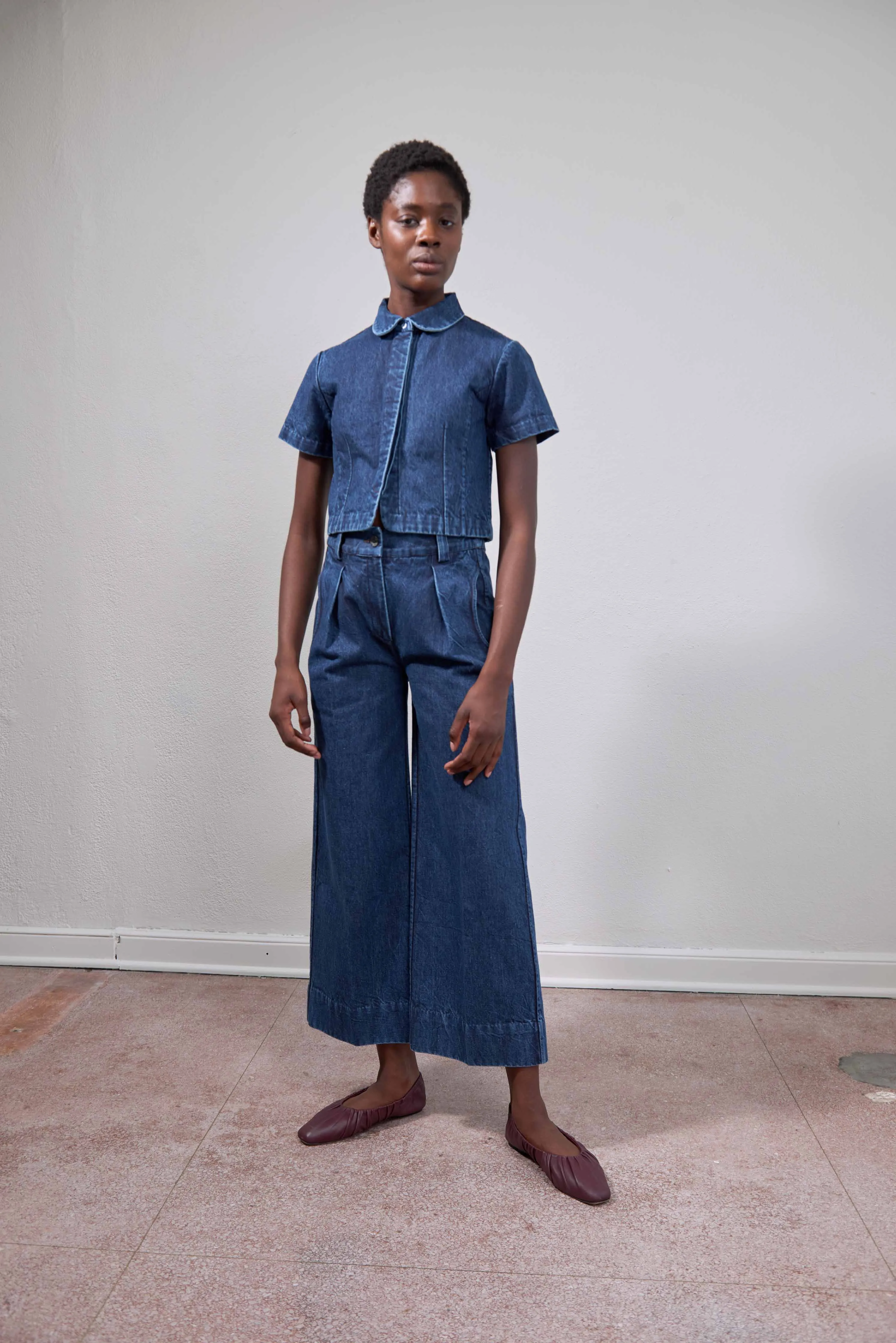 SEBASTIAN TOP | indigo denim | organic sold by Maria Stanley product image thumbnail 5