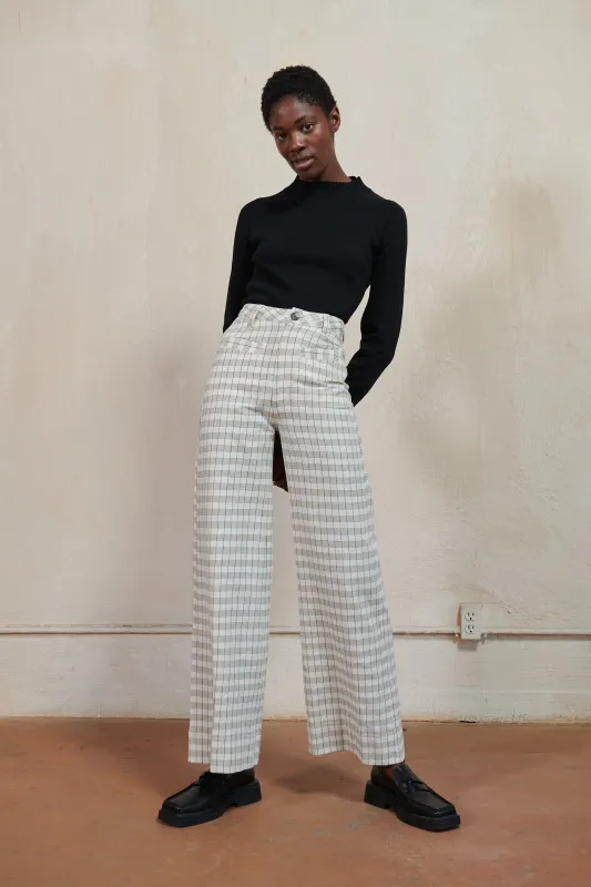 SOFT HANK PANT | bone plaid | WAREHOUSE SALE sold by Maria Stanley