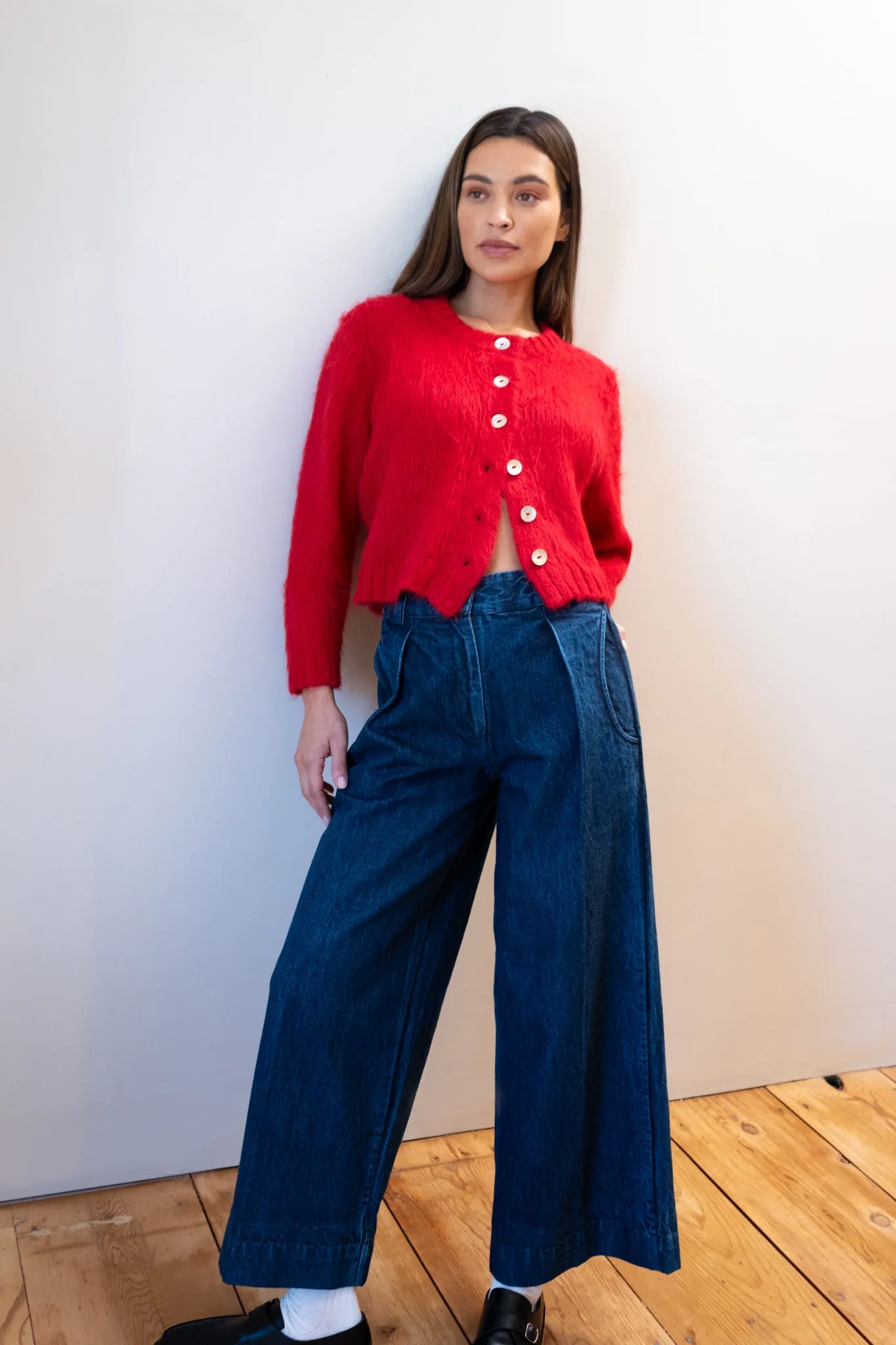 BRUSHED CARDI | piquillo sold by Maria Stanley product image thumbnail 4