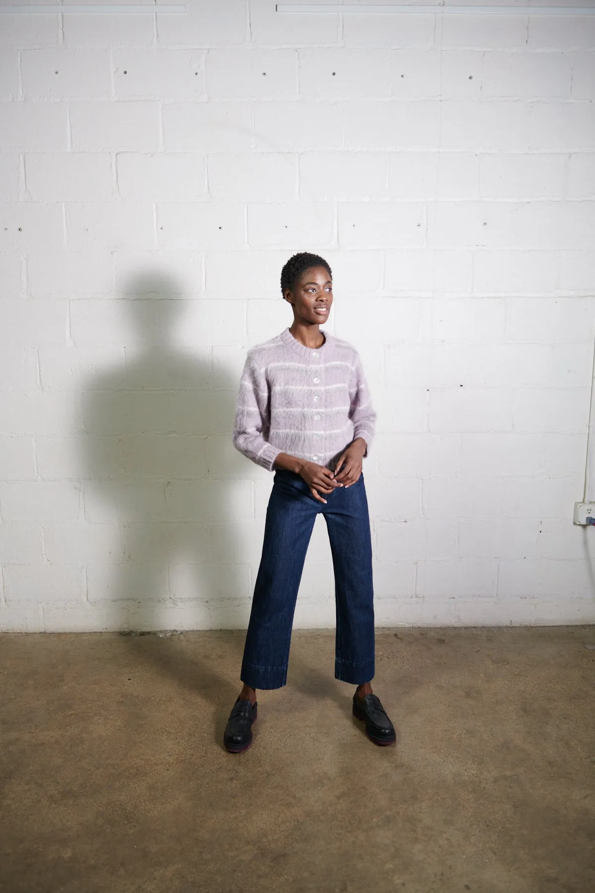 BRUSHED CARDI | radish plaid sold by Maria Stanley product image thumbnail 4