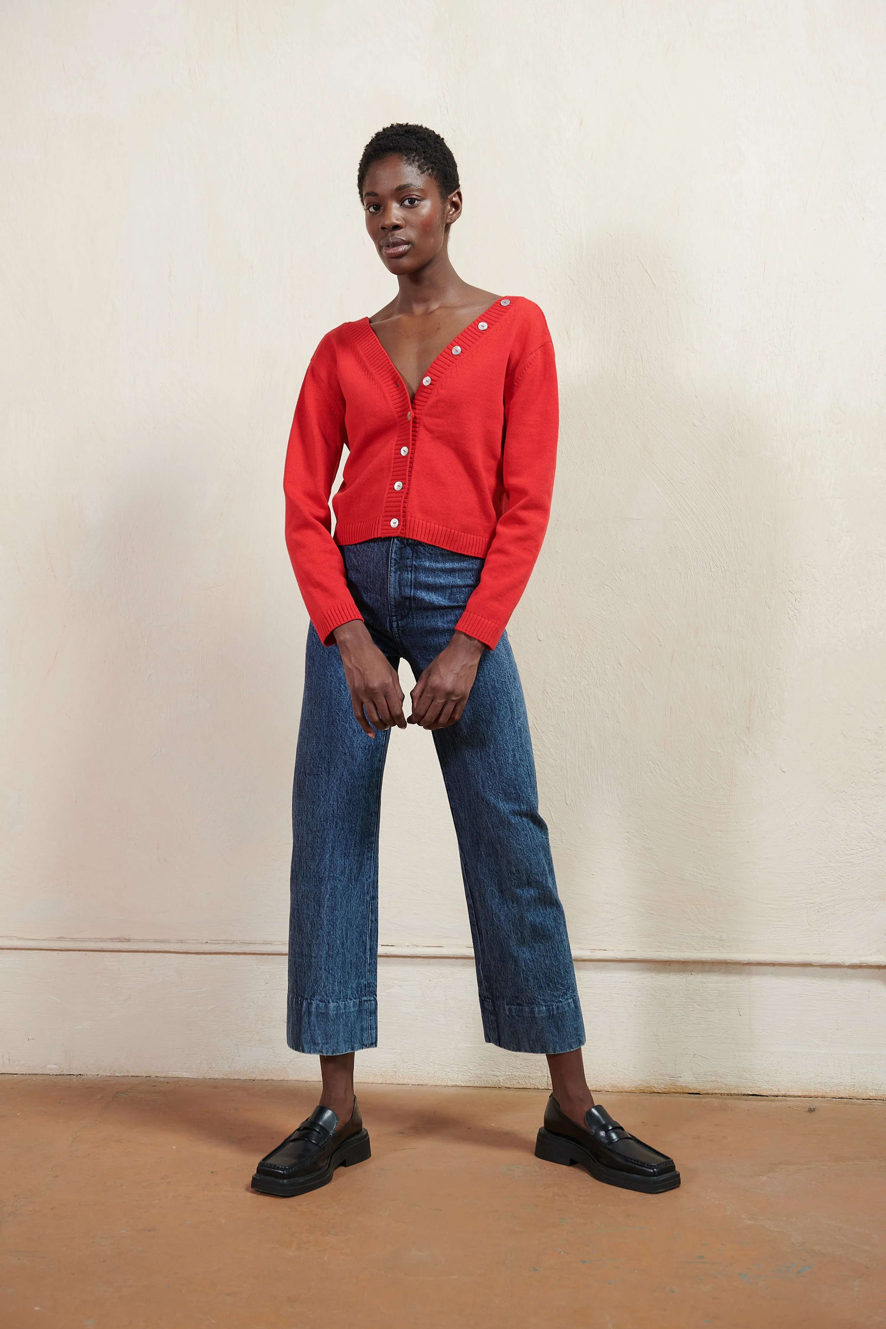 BUTTON CARDI | piquillo | organic sold by Maria Stanley product image thumbnail 5