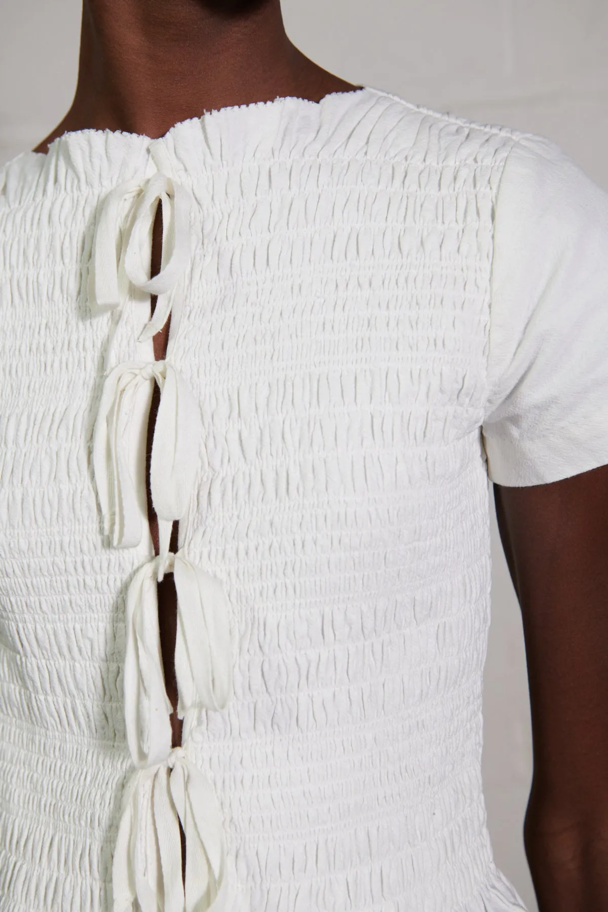 FERNE REVERSIBLE TOP 2.0 | bone | organic + earth dyed sold by Maria Stanley product image thumbnail 4