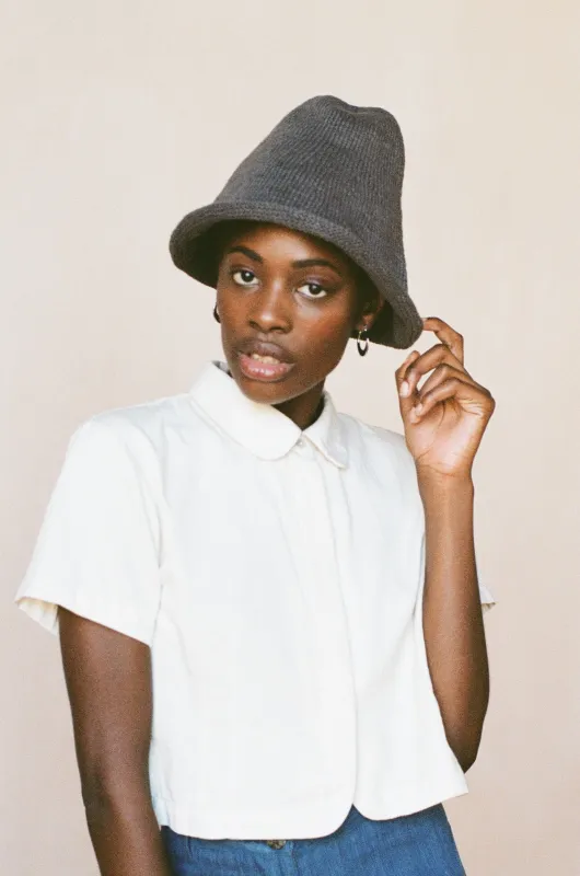 HILL HAT | charcoal | organic + earth dyed sold by Maria Stanley