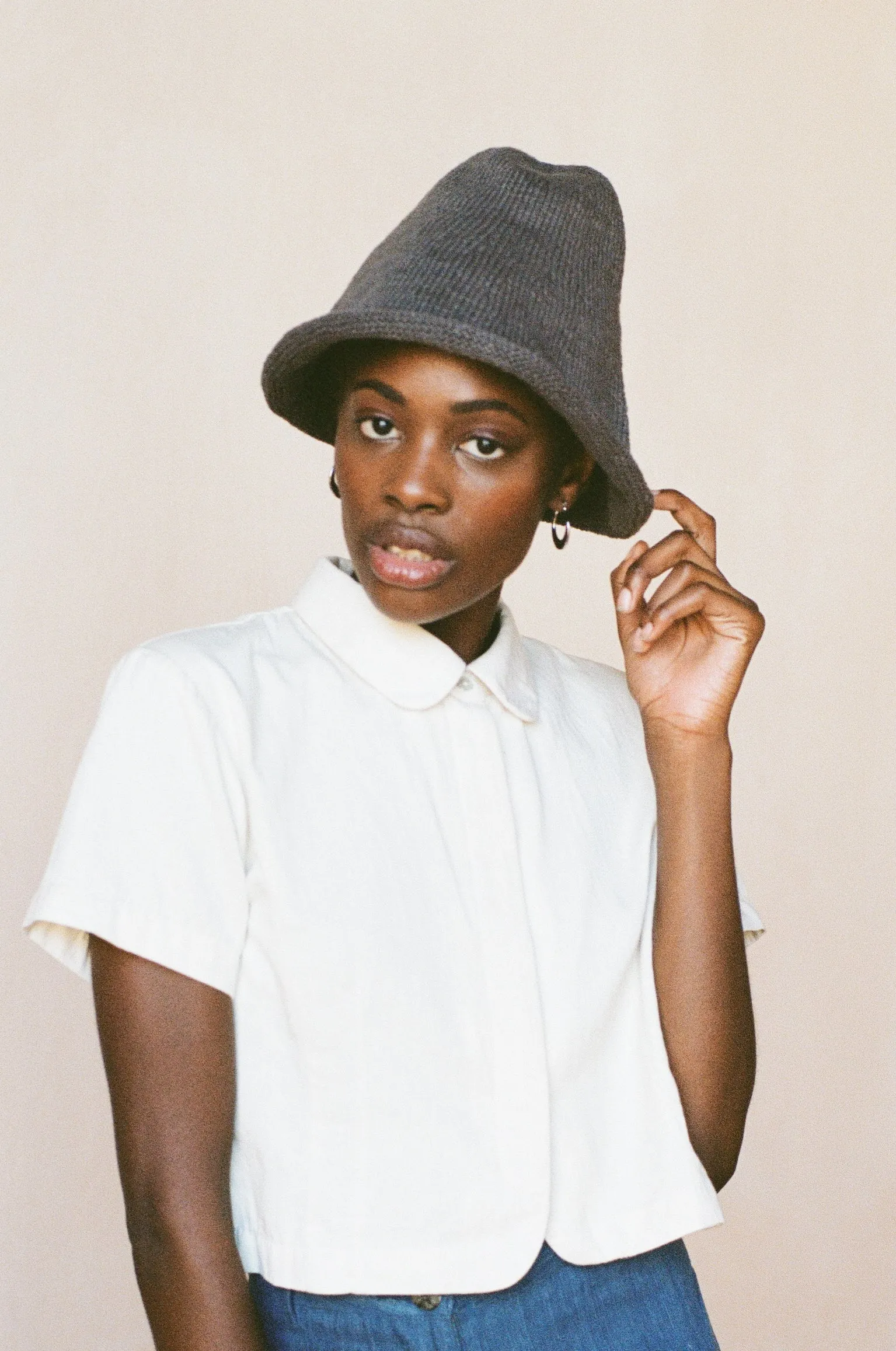 HILL HAT | charcoal | organic + earth dyed sold by Maria Stanley