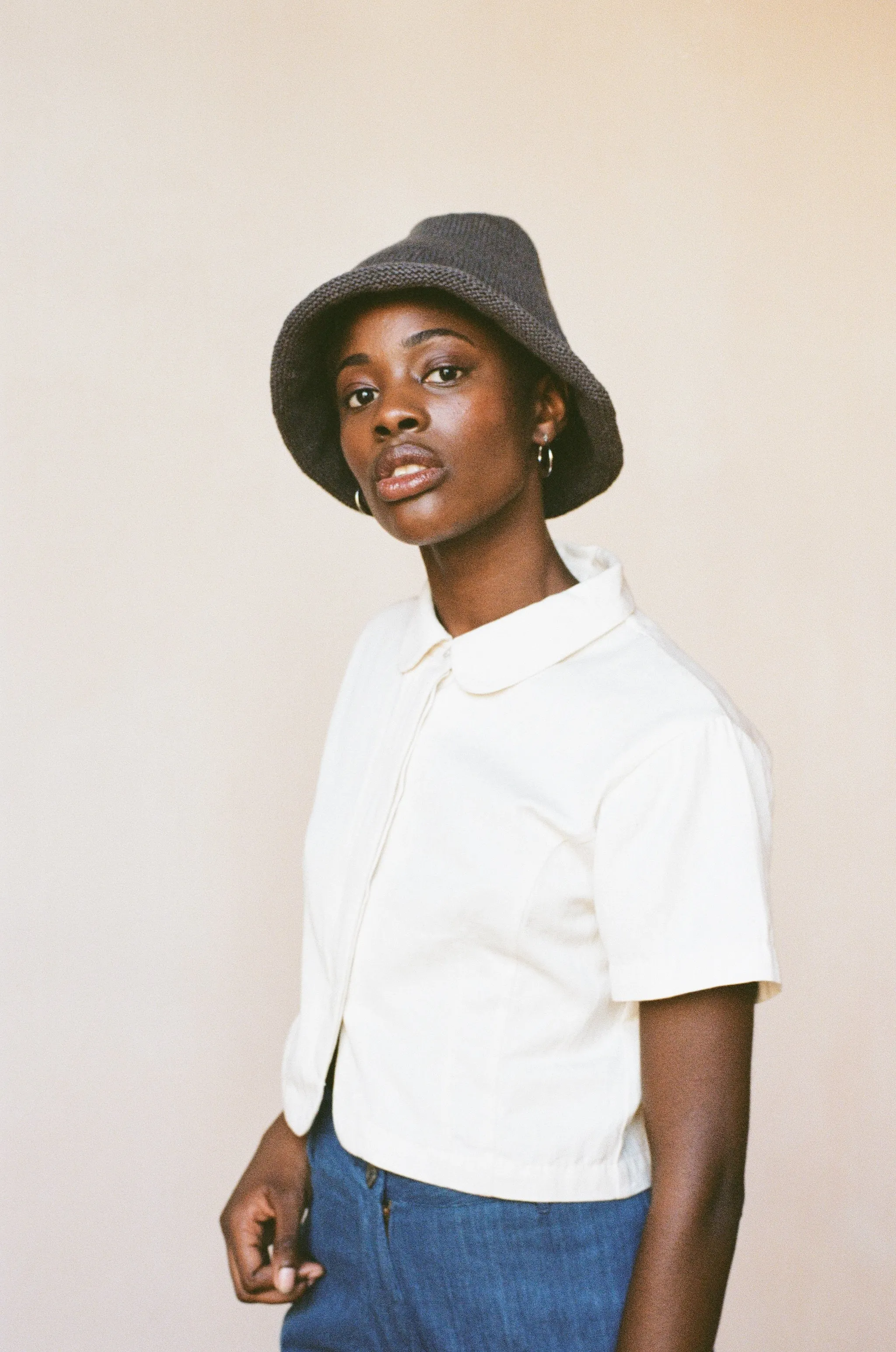 HILL HAT | charcoal | organic + earth dyed sold by Maria Stanley product image thumbnail 5