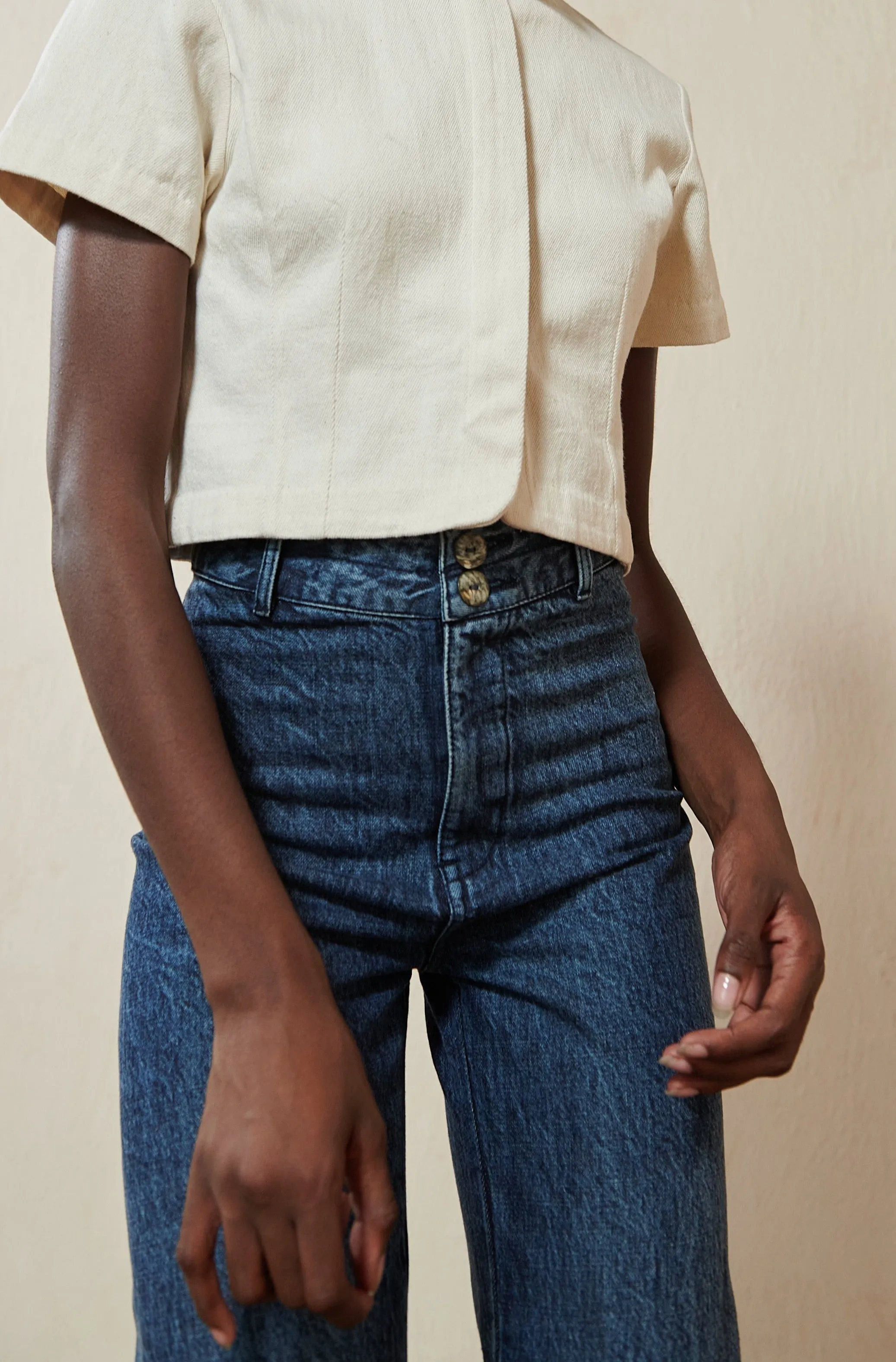 LUNA PANT 2.0 | denim | organic + earth dyed sold by Maria Stanley product image thumbnail 4