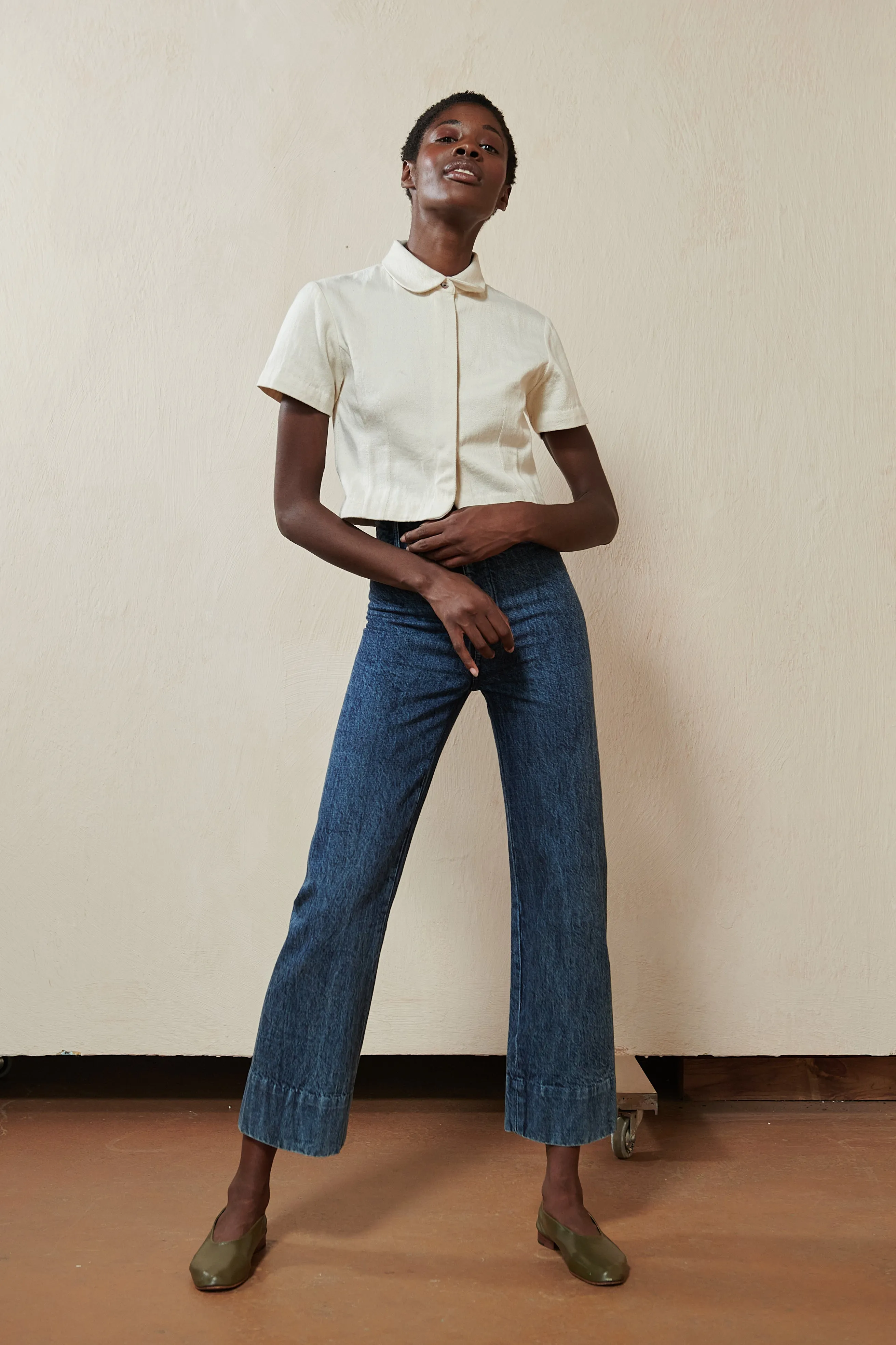 LUNA PANT 2.0 | denim | organic + earth dyed sold by Maria Stanley product image thumbnail 3