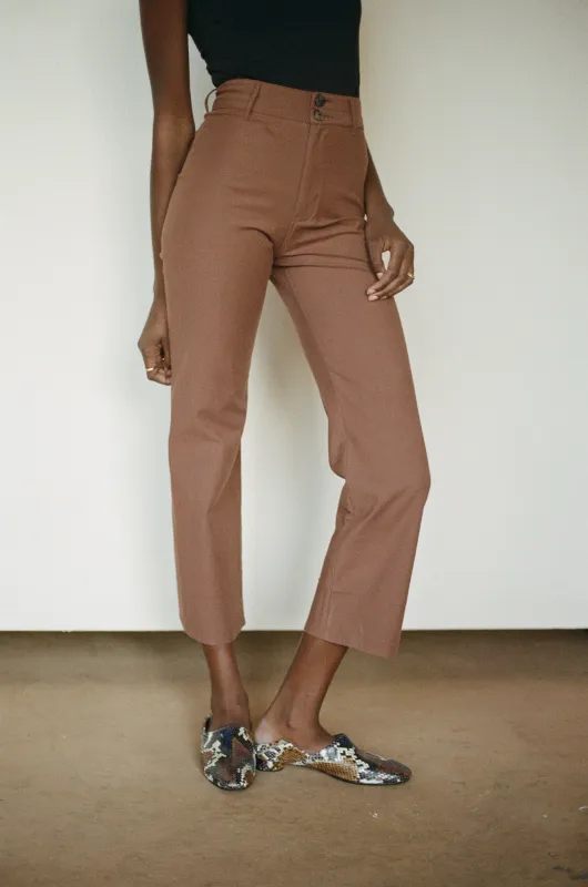 LUNA PANT | clove | WAREHOUSE SALE sold by Maria Stanley