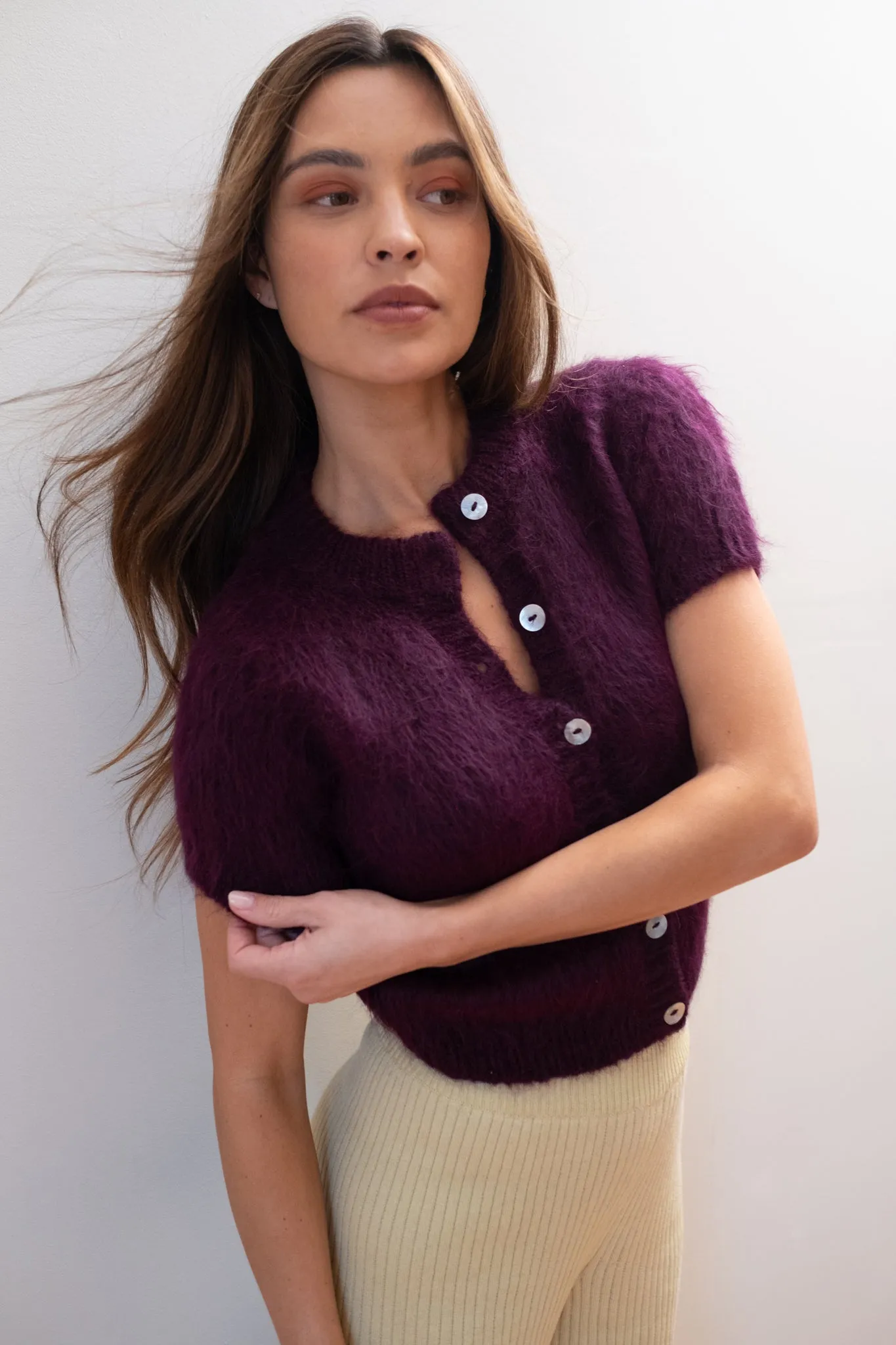 SHORT SLEEVE CARDI | jam sold by Maria Stanley