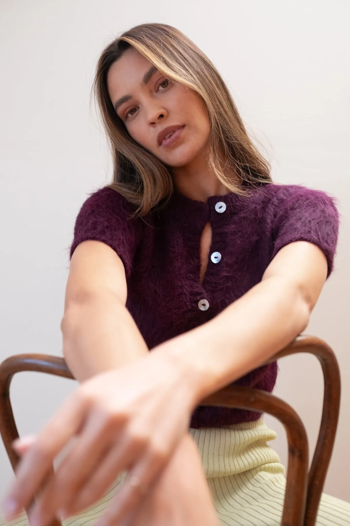 SHORT SLEEVE CARDI | jam sold by Maria Stanley product image thumbnail 4