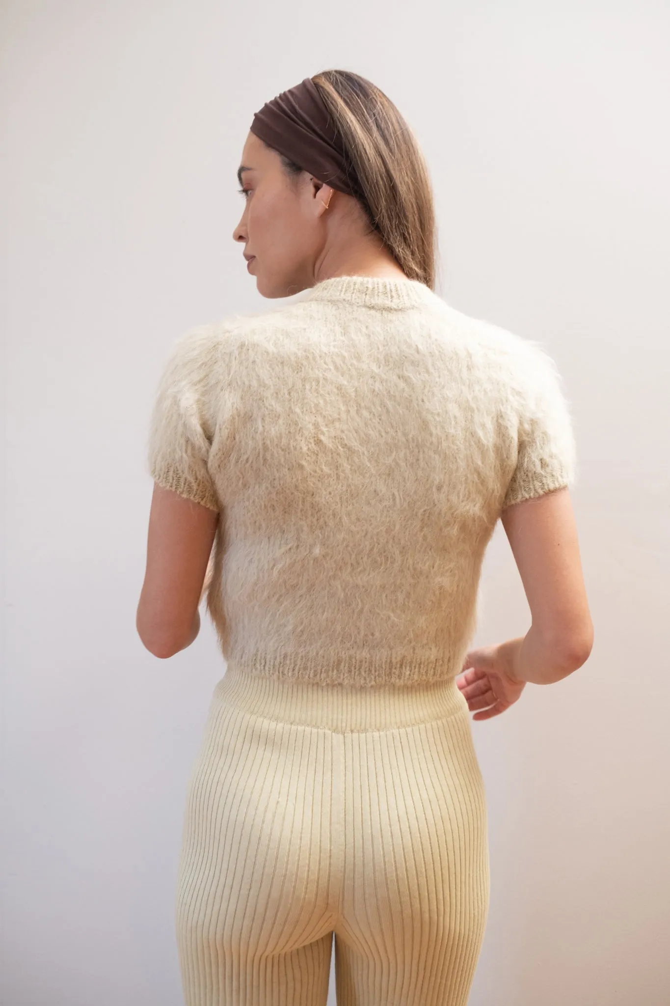 SHORT SLEEVE CARDI | pear sold by Maria Stanley product image thumbnail 5