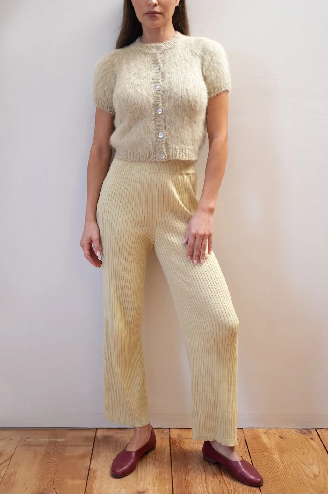 SHORT SLEEVE CARDI | pear sold by Maria Stanley product image thumbnail 3