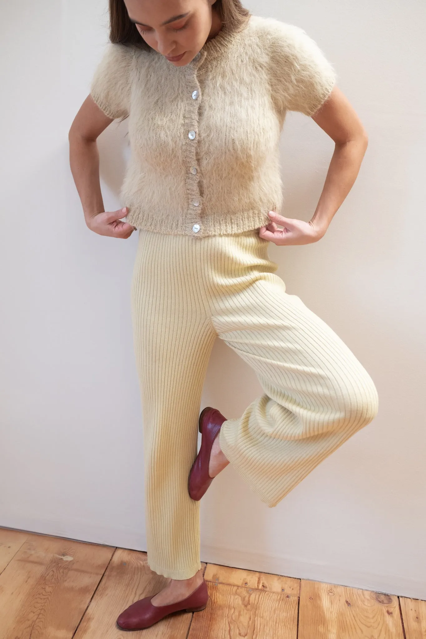 SHORT SLEEVE CARDI | pear sold by Maria Stanley product image thumbnail 4