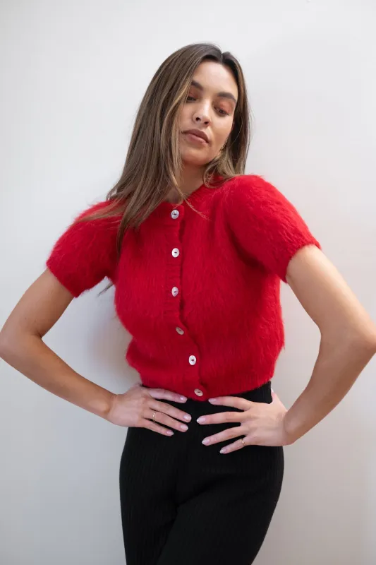 SHORT SLEEVE CARDI | piquillo made by Maria Stanley