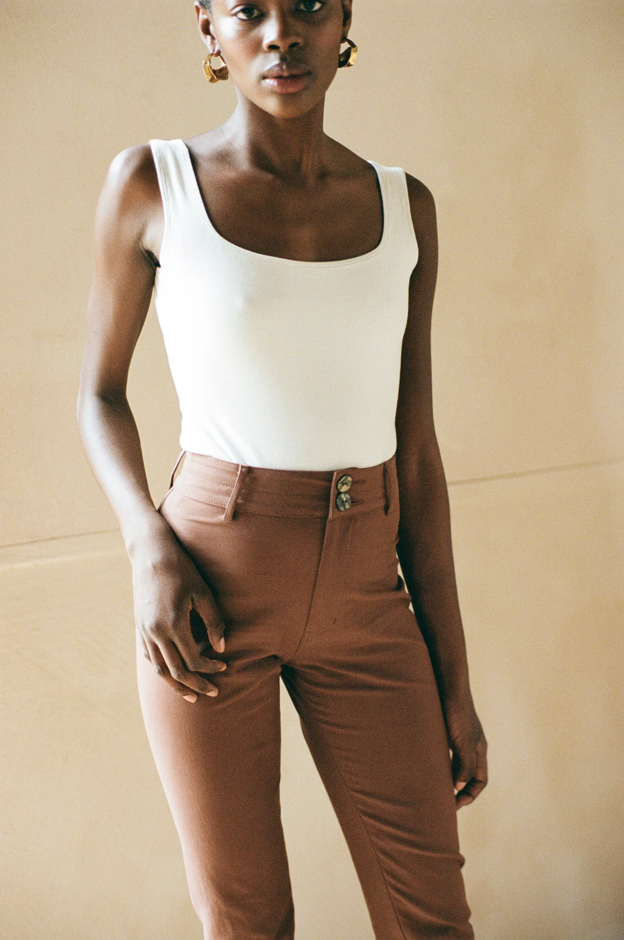 SKINNY LUNA PANT | clove | WAREHOUSE SALE sold by Maria Stanley product image thumbnail 3