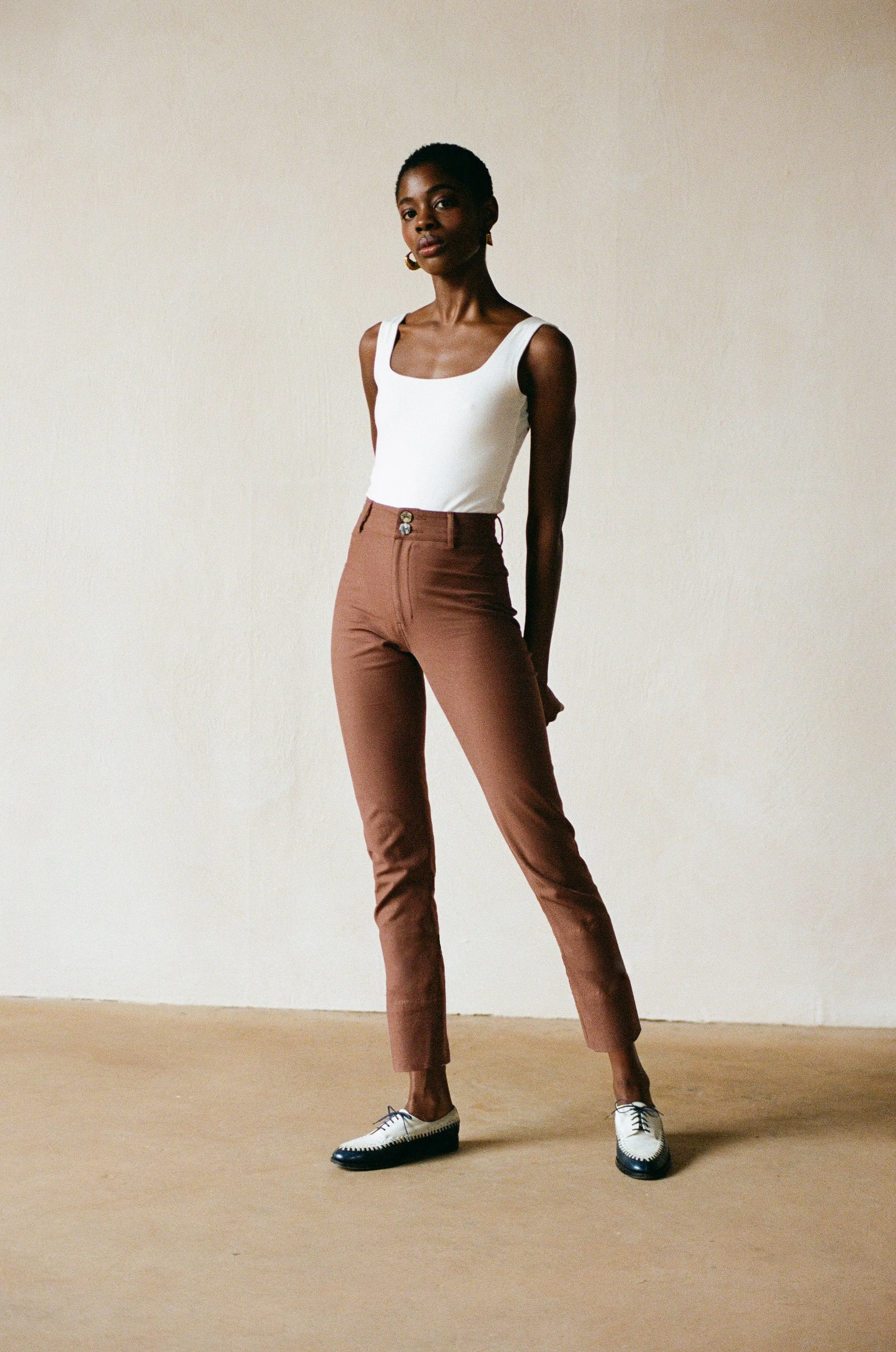 SKINNY LUNA PANT | clove | WAREHOUSE SALE sold by Maria Stanley