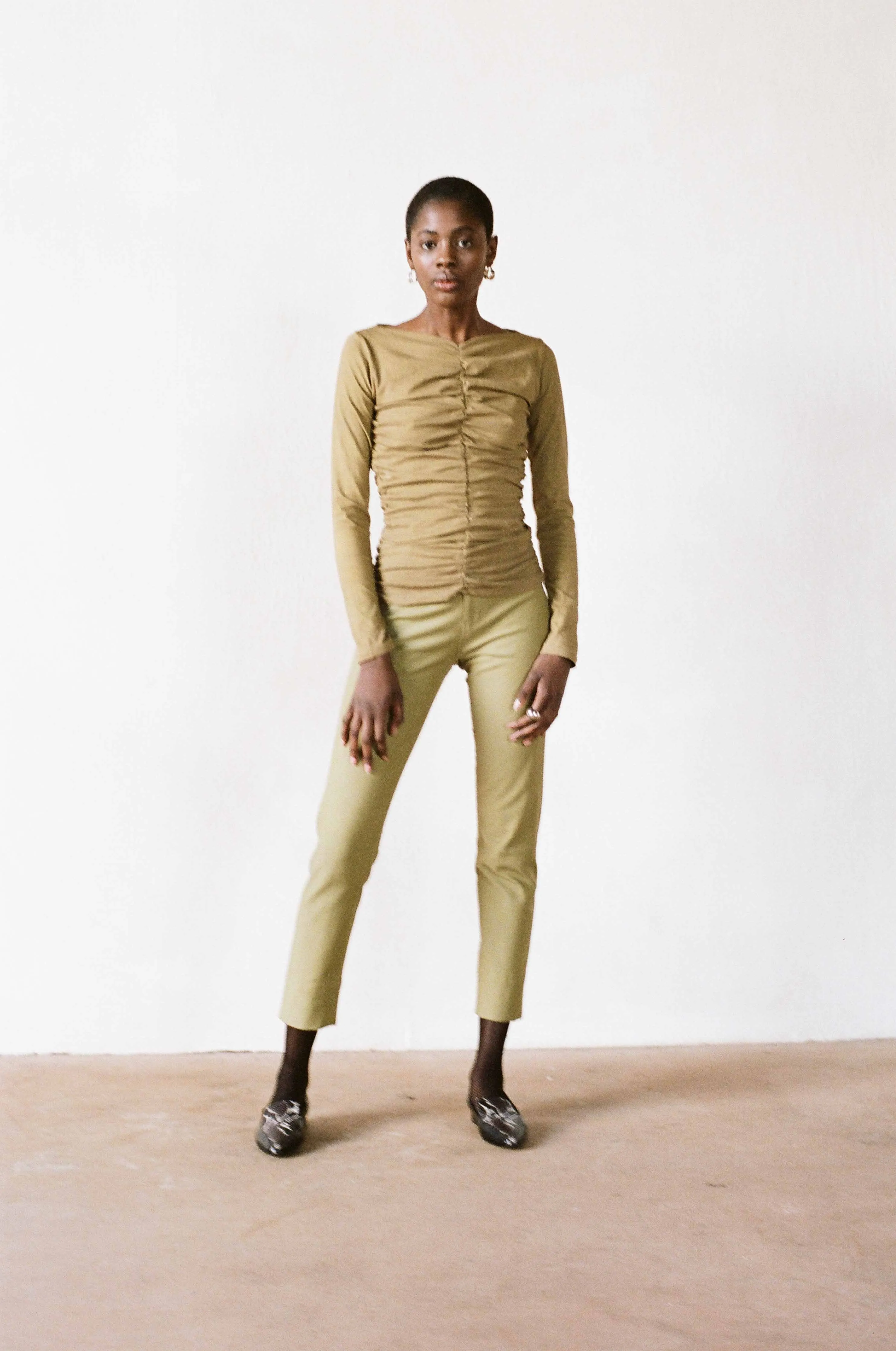 SKINNY LUNA PANT | sage | WAREHOUSE SALE sold by Maria Stanley product image thumbnail 3
