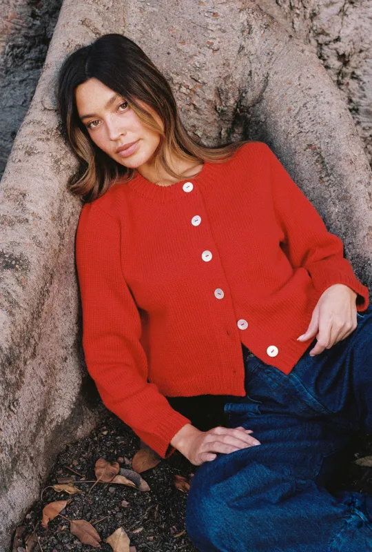 CHUNKY COTTON CARDI | piquillo made by Maria Stanley